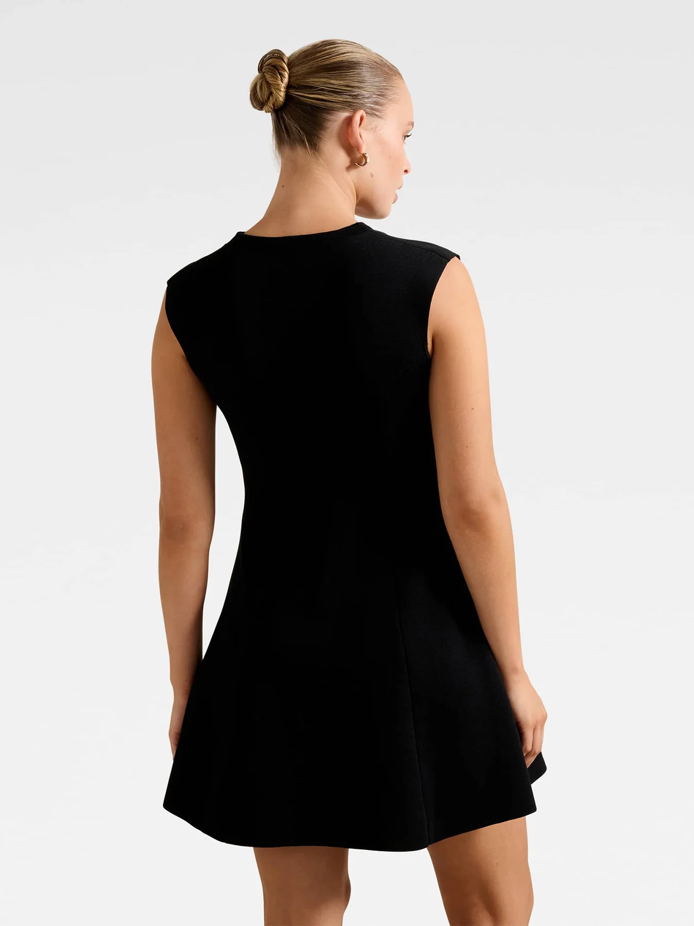Katerina Crepe Knitted Mini Dress - Image 3