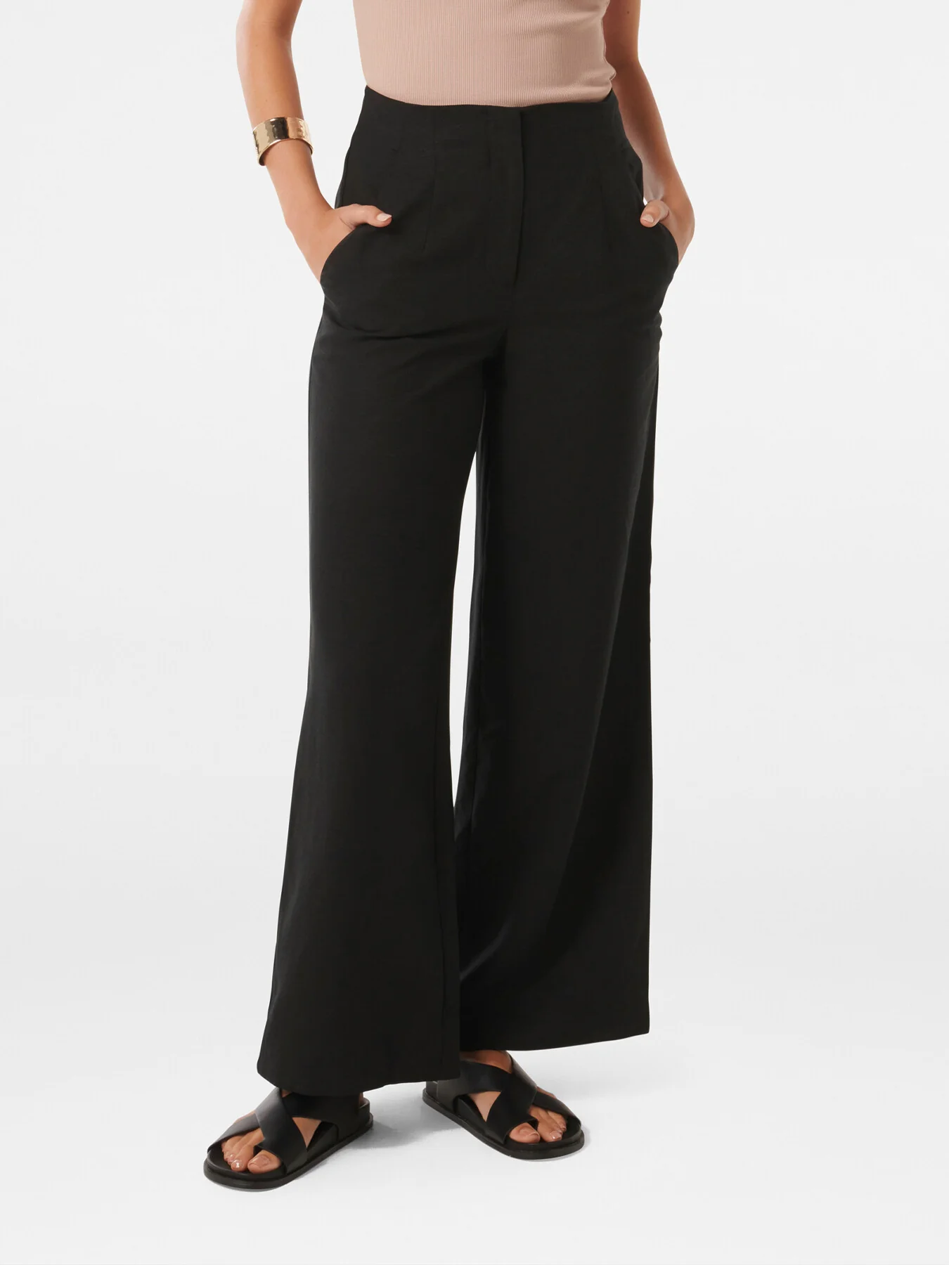 Mona Linen Wide Leg Pants - Image 4