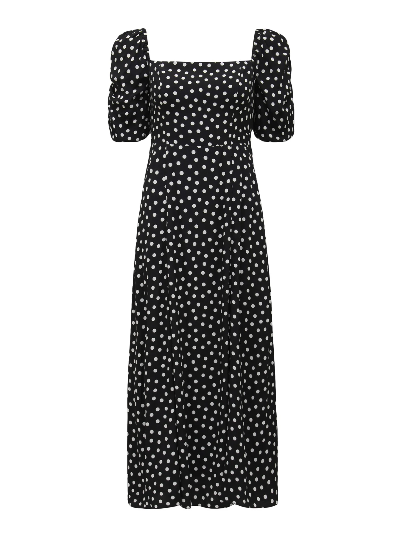 Hailee Puff Sleeves Midi Dress