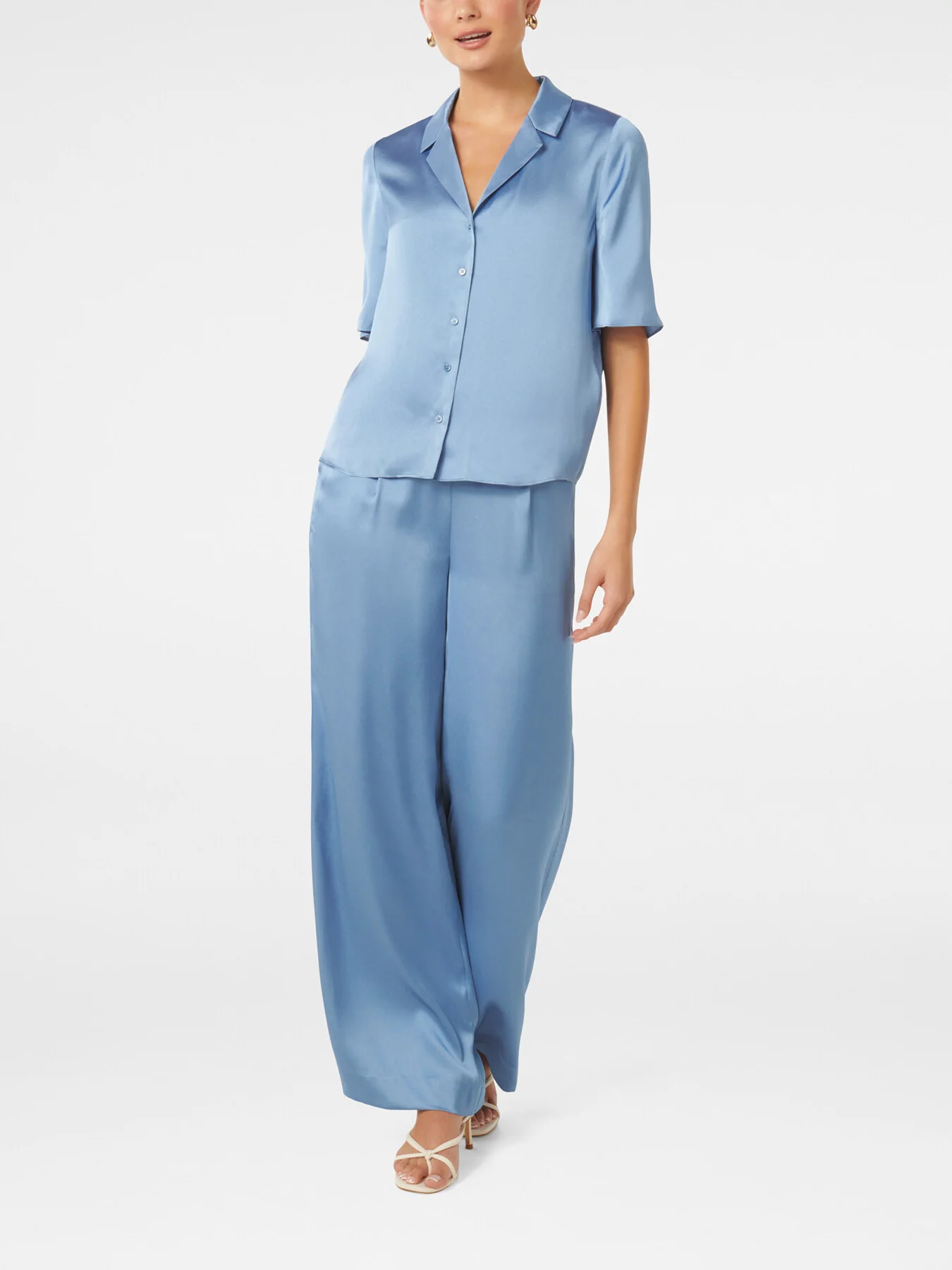 Mercedes Short Sleeves Satin Shirt - Image 2