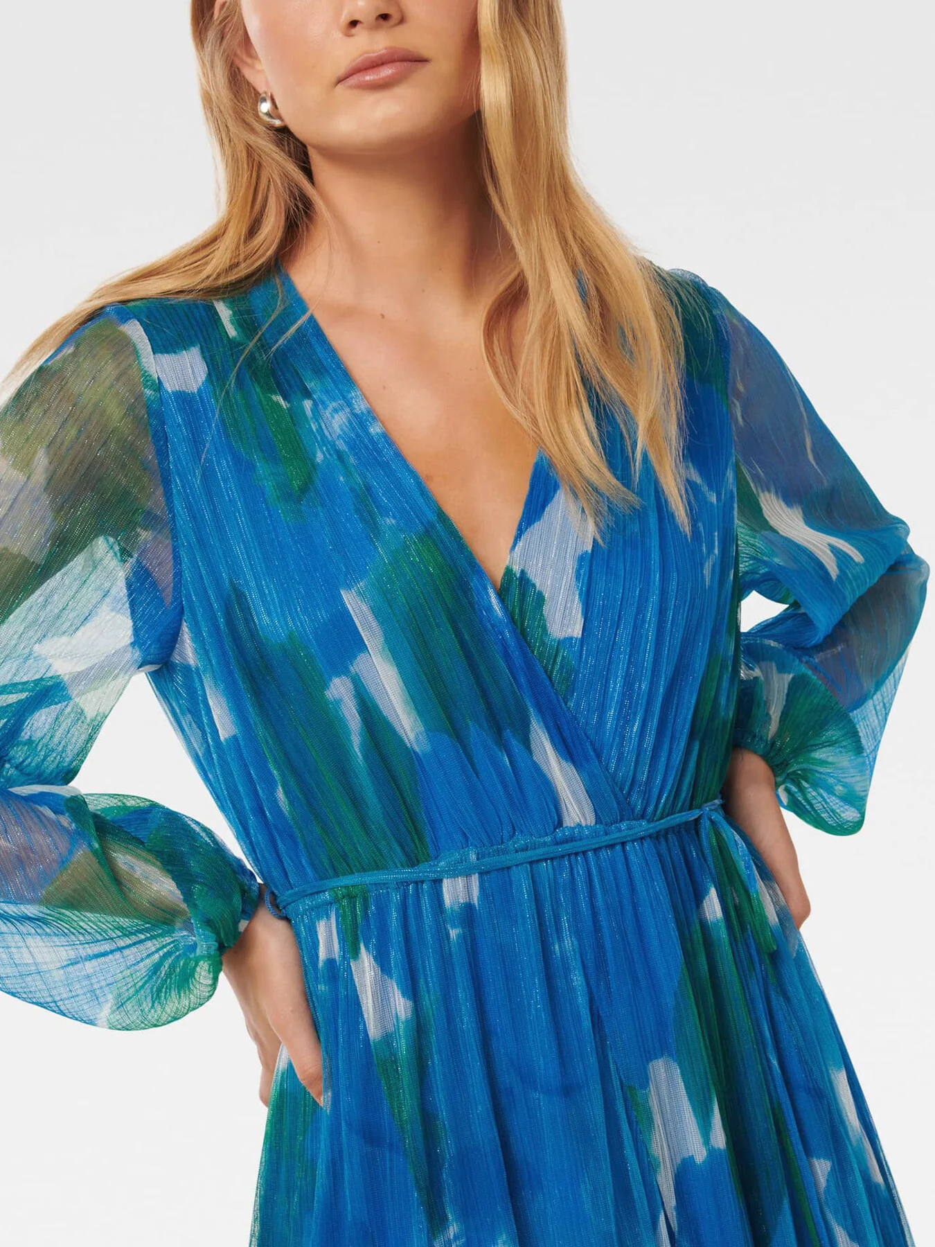 August Printed Plisse Midi Dress - Image 4