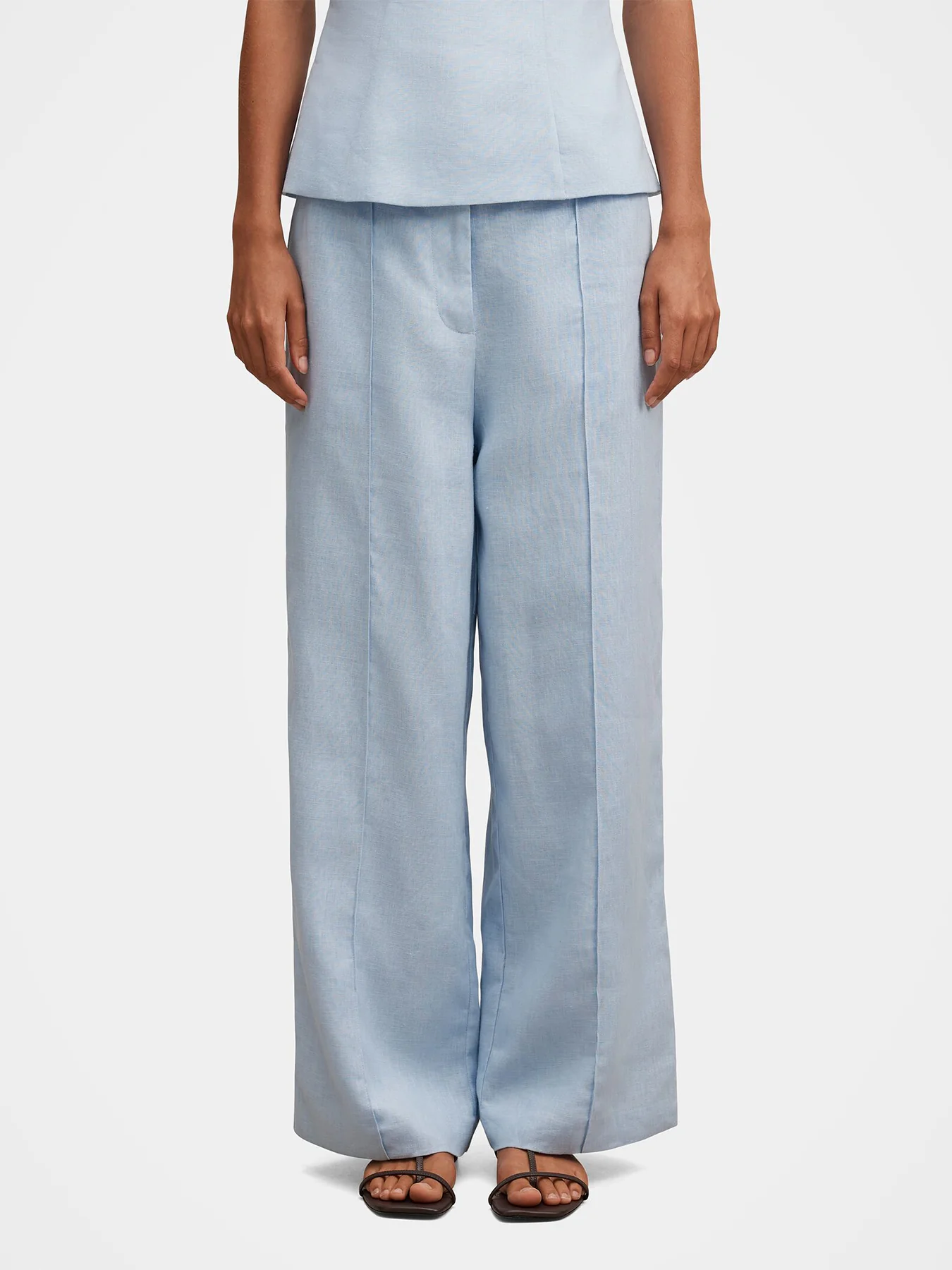 Posey Wide Leg Trousers Blue - Image 4