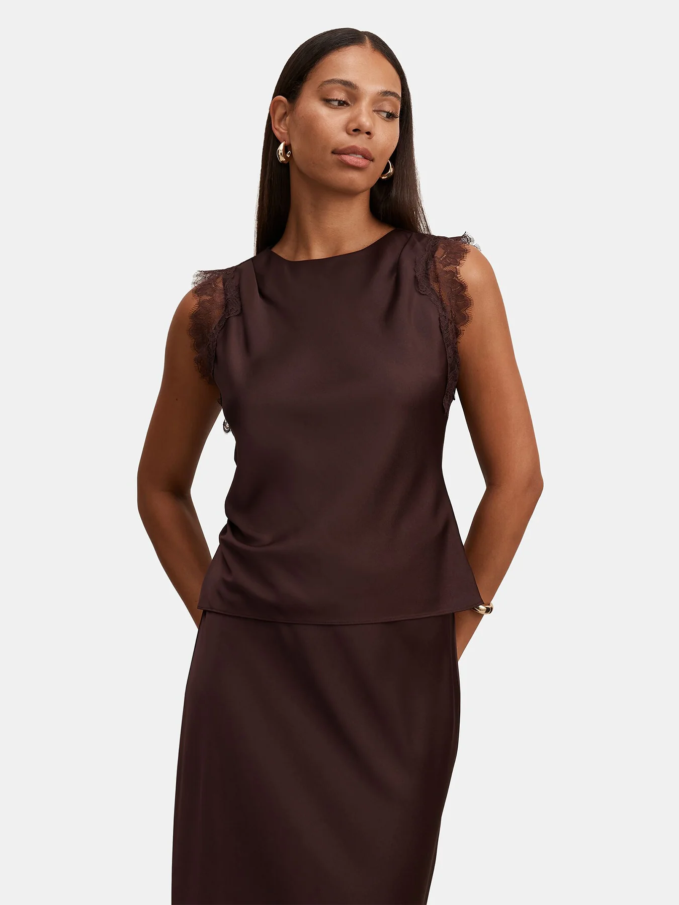 Enola Lace Top Brown - Image 4