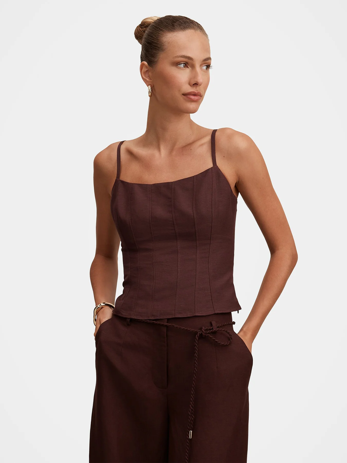 River Corset Top Brown - Image 4