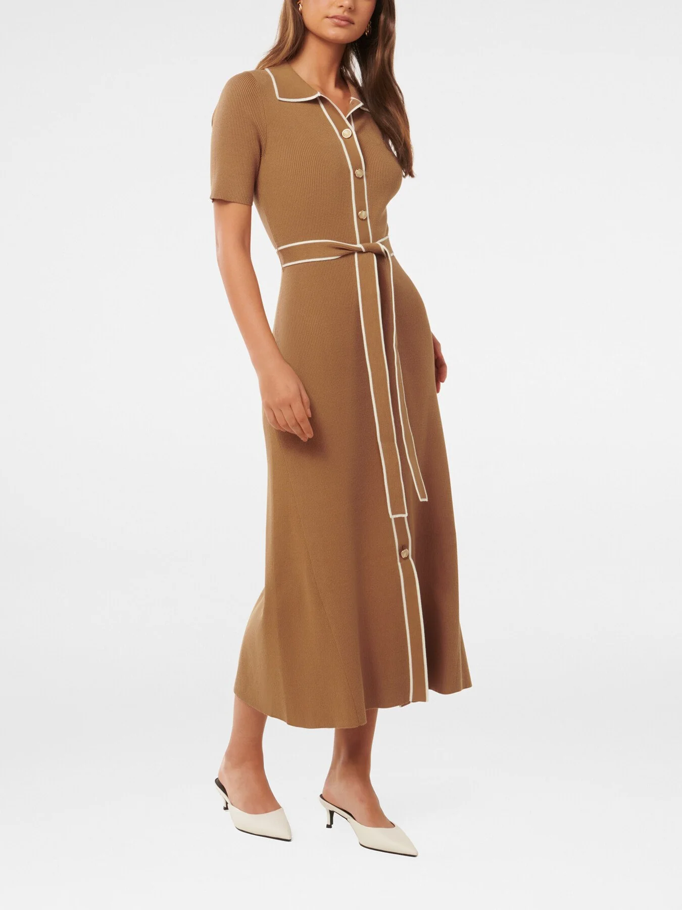 Cindy Tipped Short Sleeves A-Line Dress - Image 5