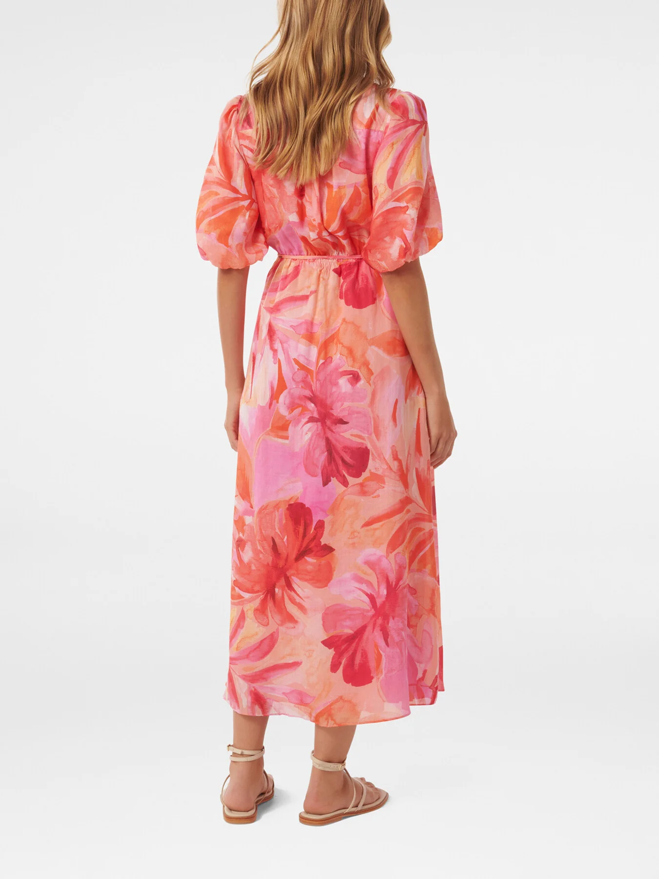 Loren Puff Sleeve Midi Dress - Image 3