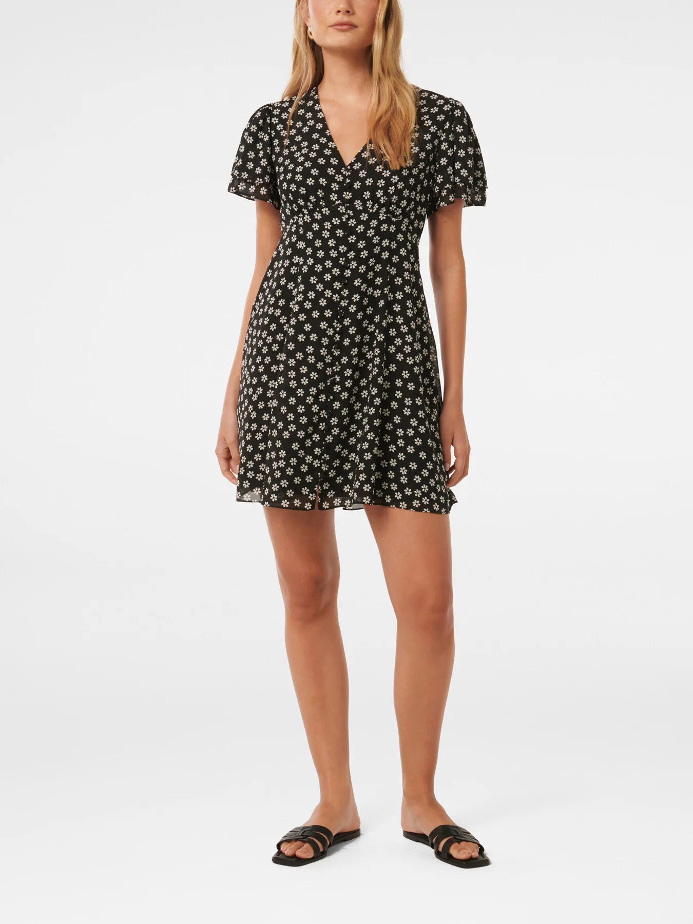 Pria Button Through Mini Dress - Image 2