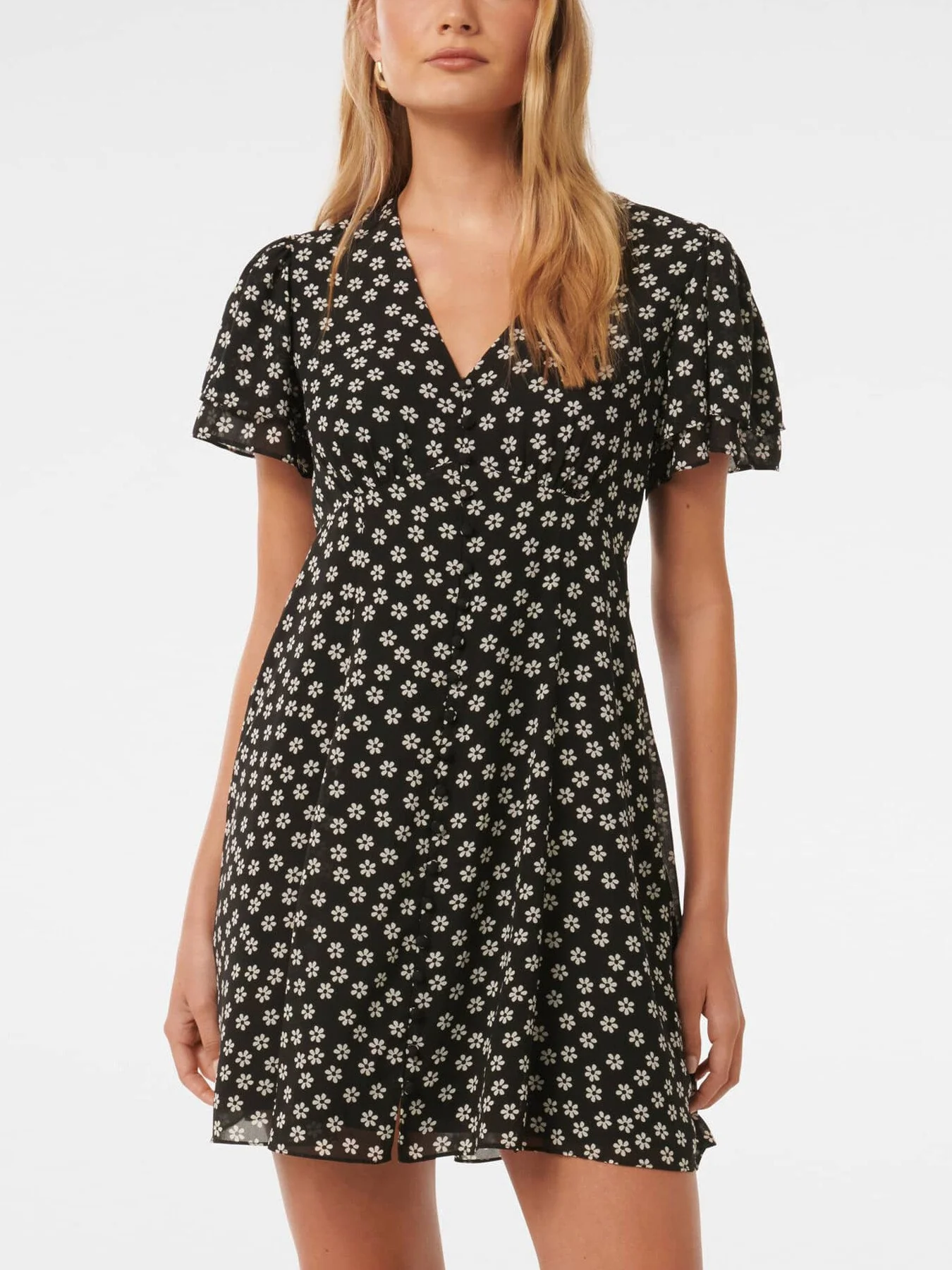 Pria Button Through Mini Dress - Image 4
