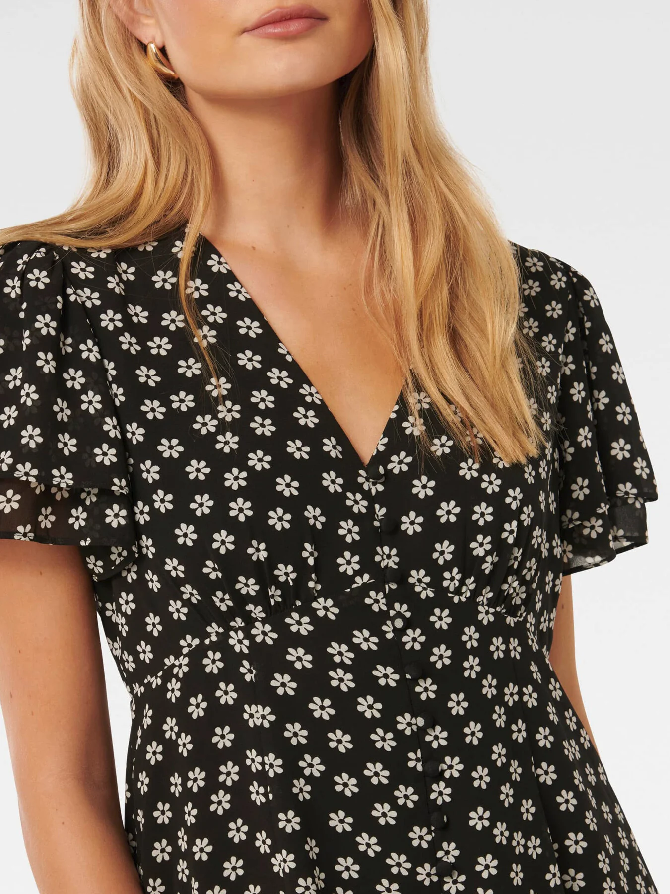 Pria Button Through Mini Dress - Image 5