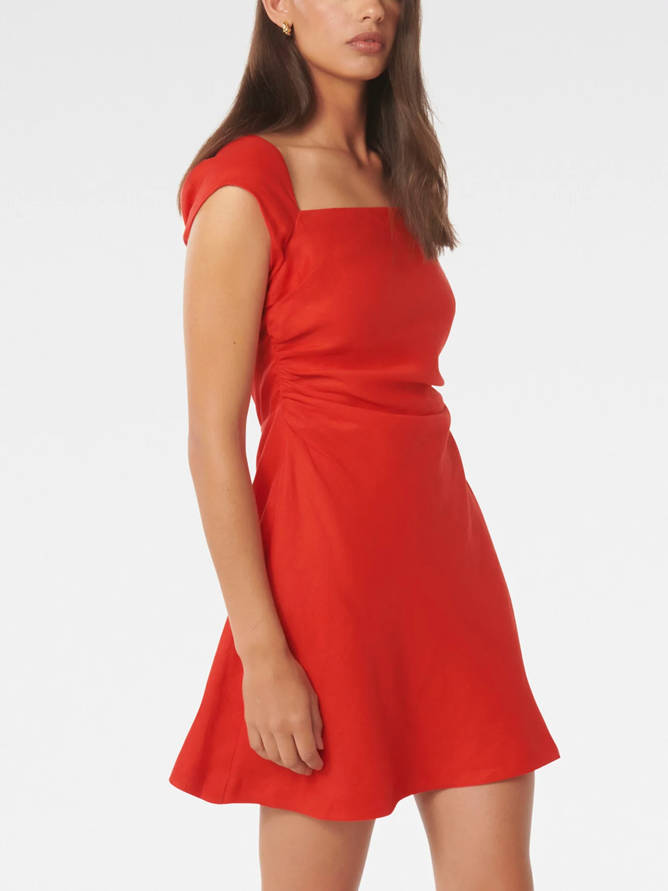 Viola Linen Cap Sleeves Mini Dress - Image 6