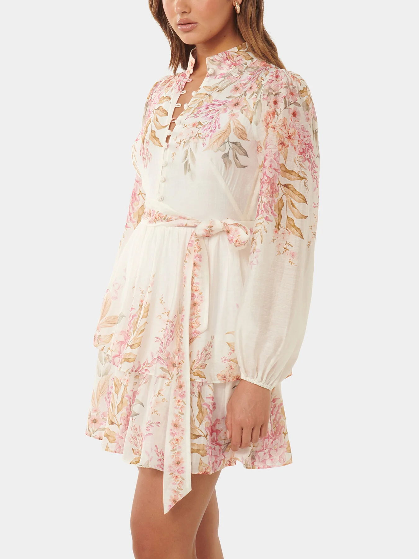 Isla Printed Long Sleeves Mini Dress - Image 4