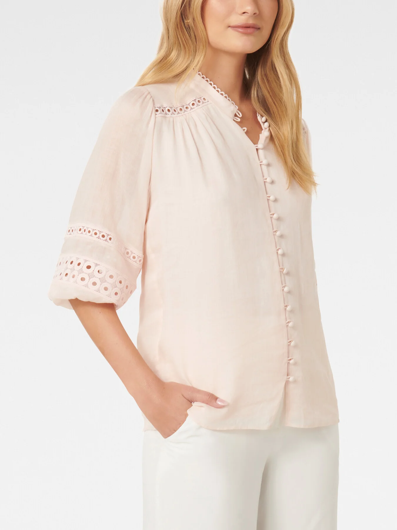 Tatiana Trim Insert Blouse - Image 6