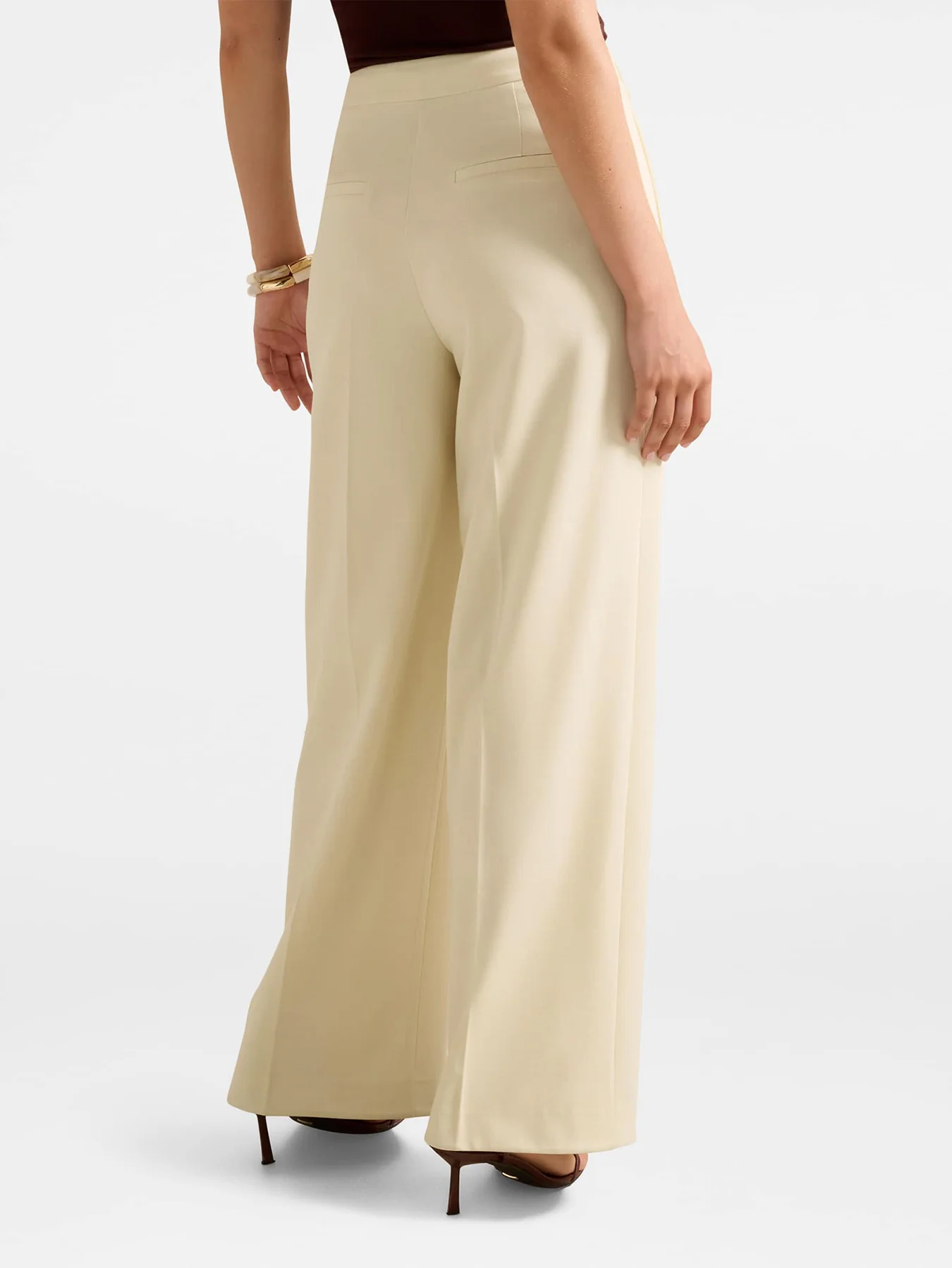 Gigi Button Tab Wide Leg Pants - Image 3