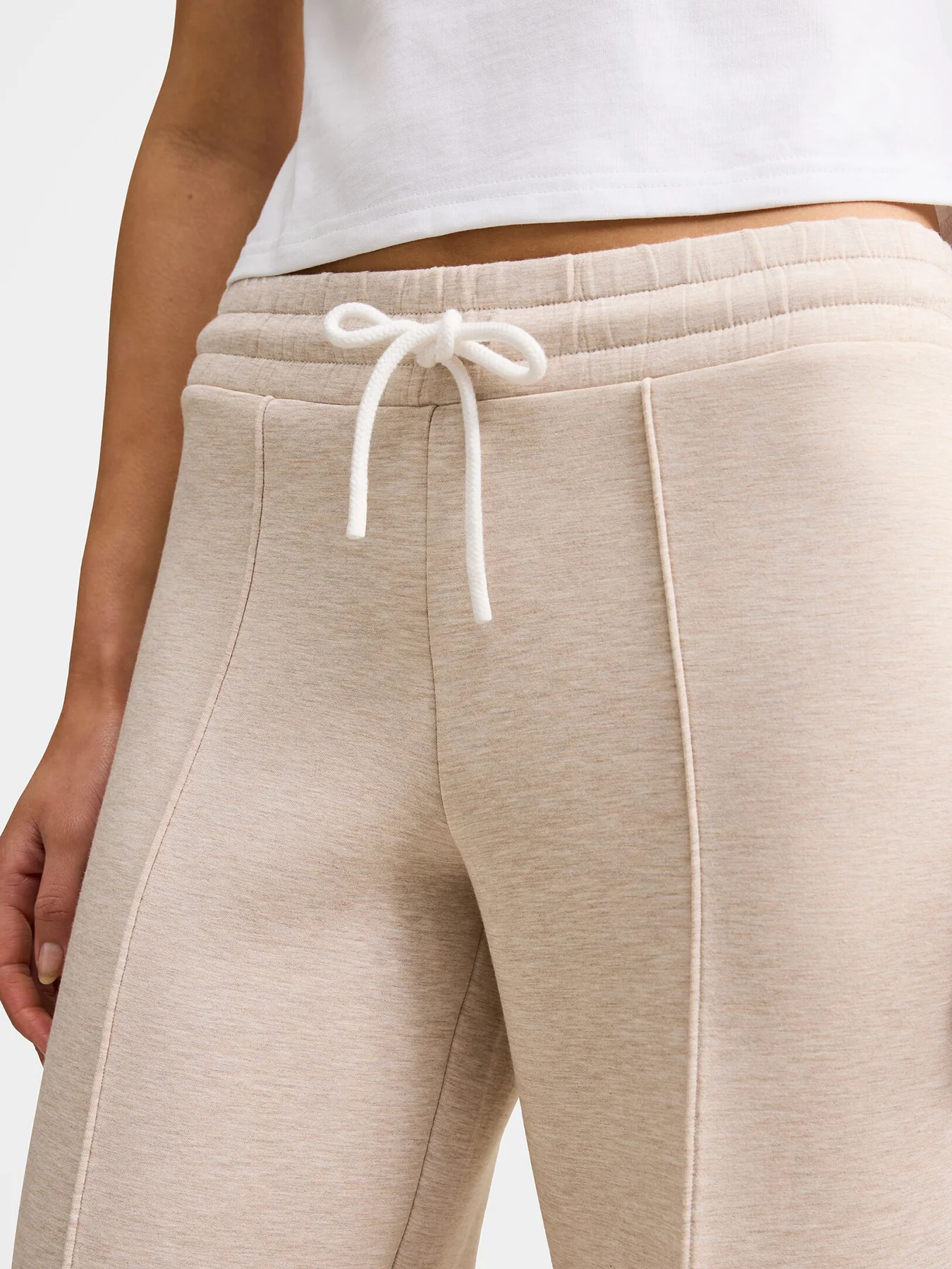 Tiana Wide Leg Track Pants True Cream - Image 3