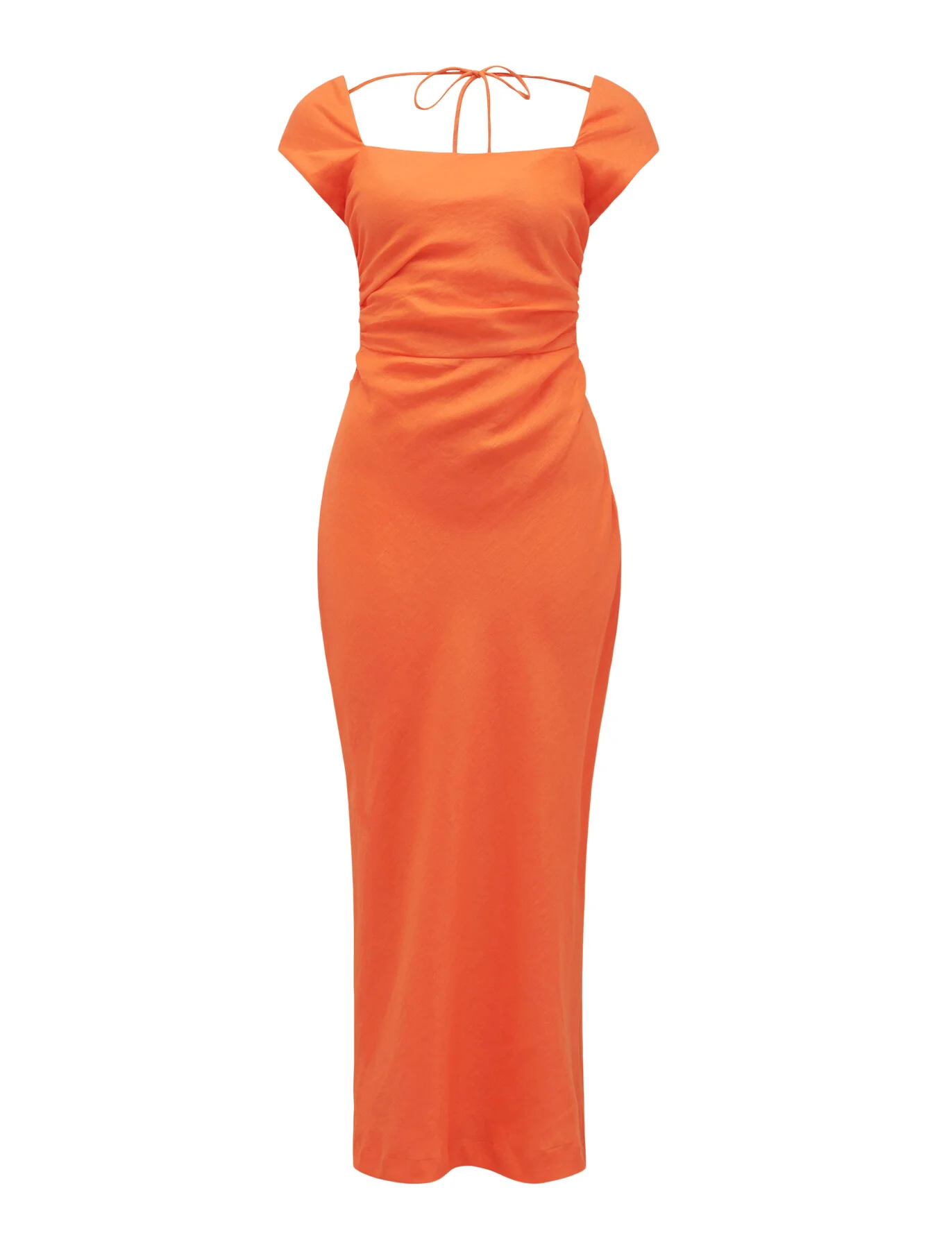 Annie Waist Ruched Midi Dress