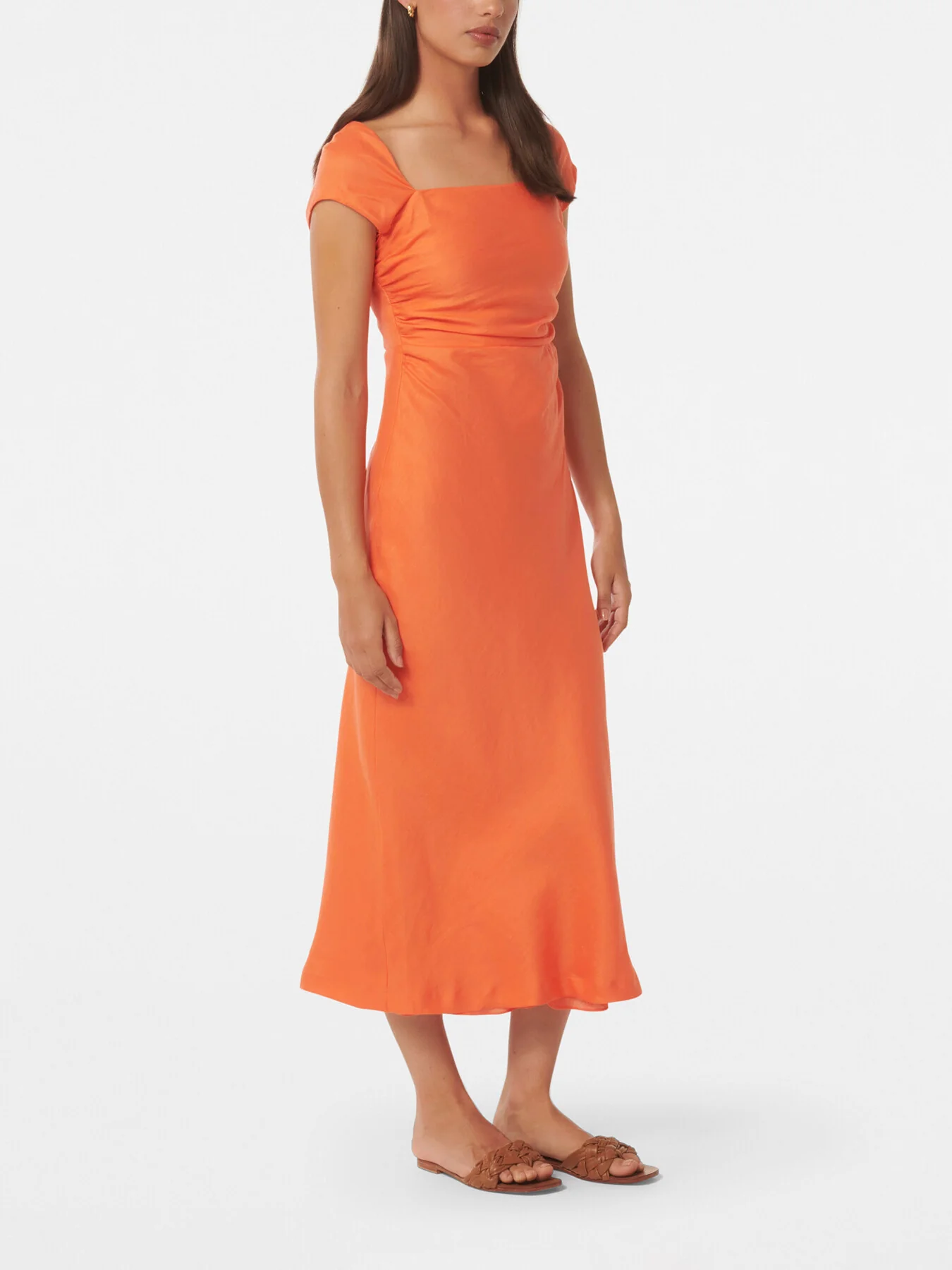 Annie Waist Ruched Midi Dress - Image 5