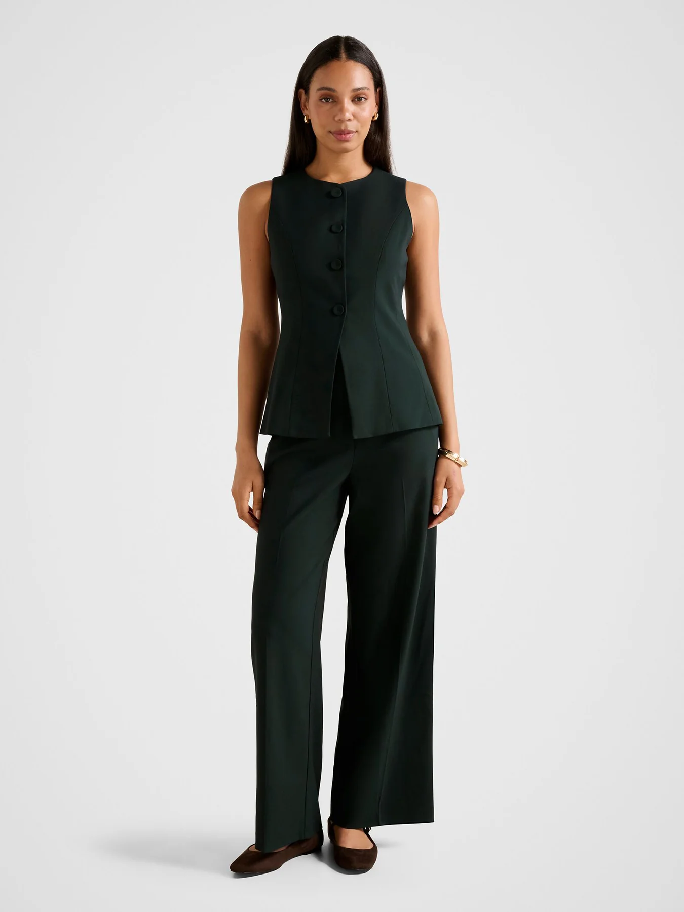Frieda High Waist Wide Leg Pants Green - Image 2