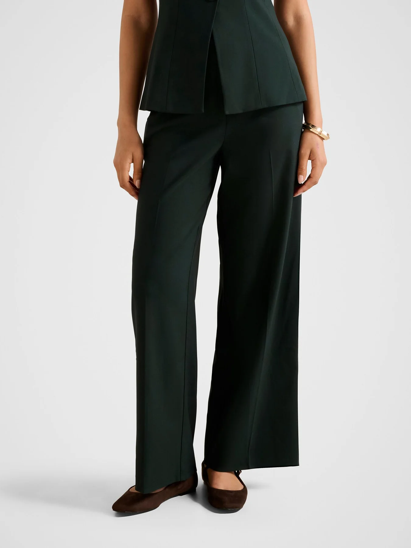 Frieda High Waist Wide Leg Pants Green - Image 4