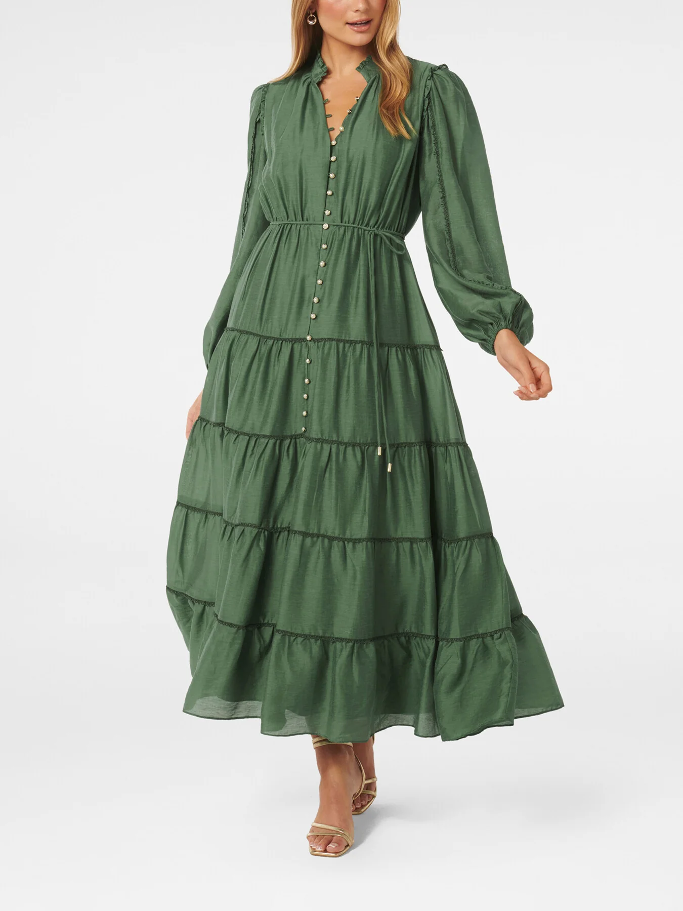 Jessie Button Down Midi Dress - Image 2