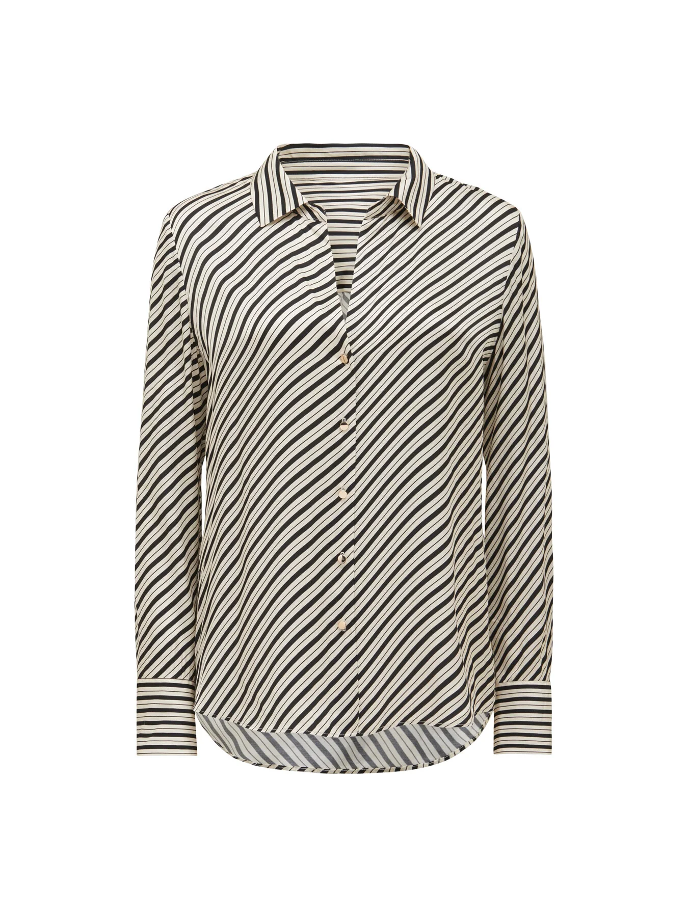 Harvey Notched Neck Satin Shirt