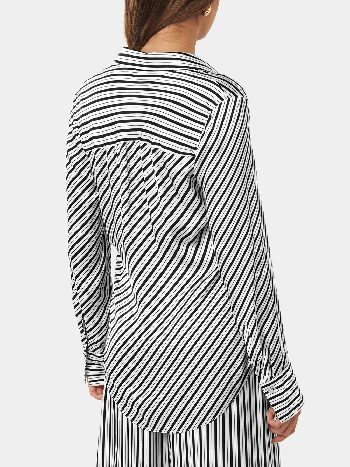 Harvey Notched Neck Satin Shirt - Image 3