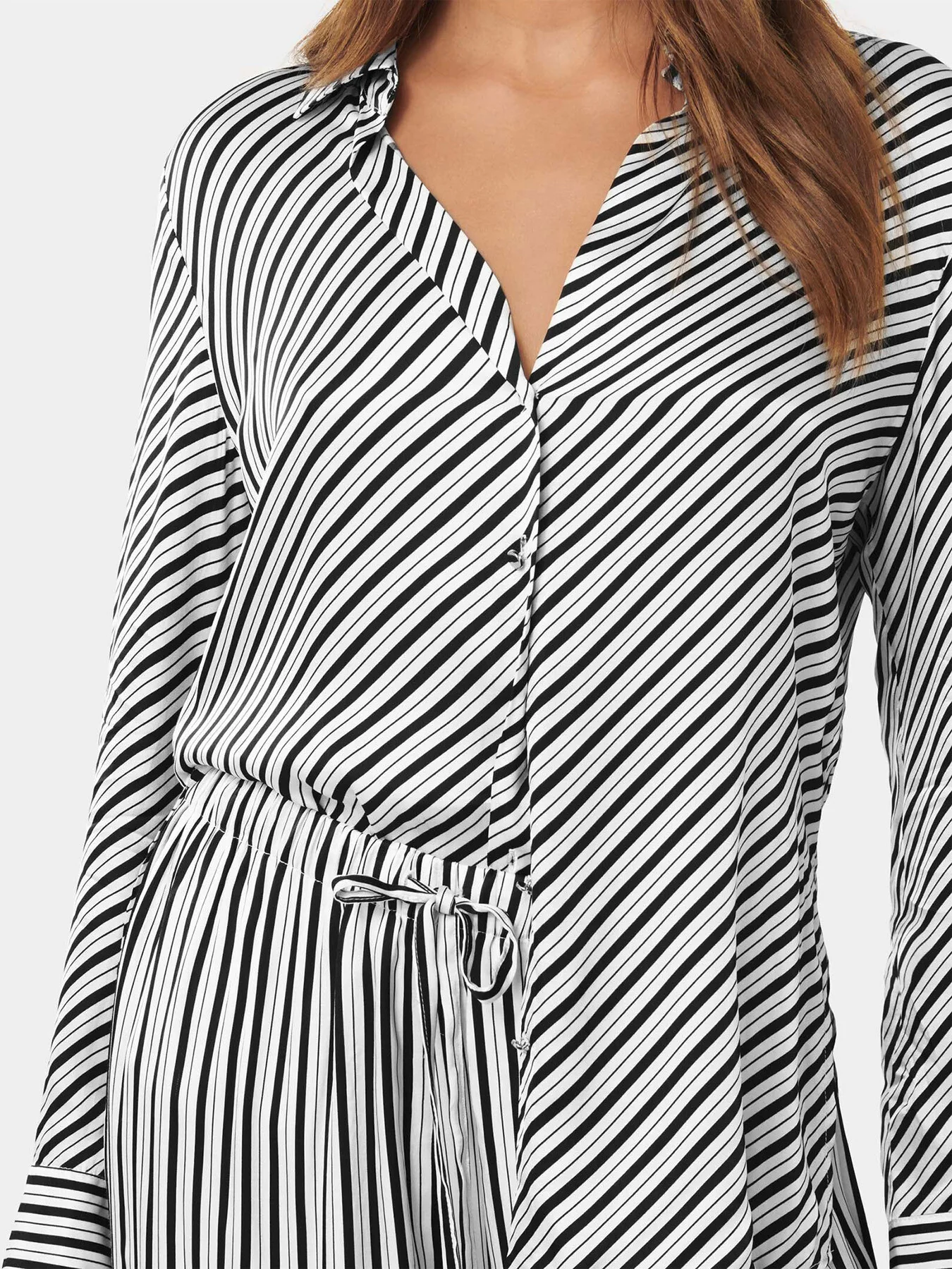 Harvey Notched Neck Satin Shirt - Image 5