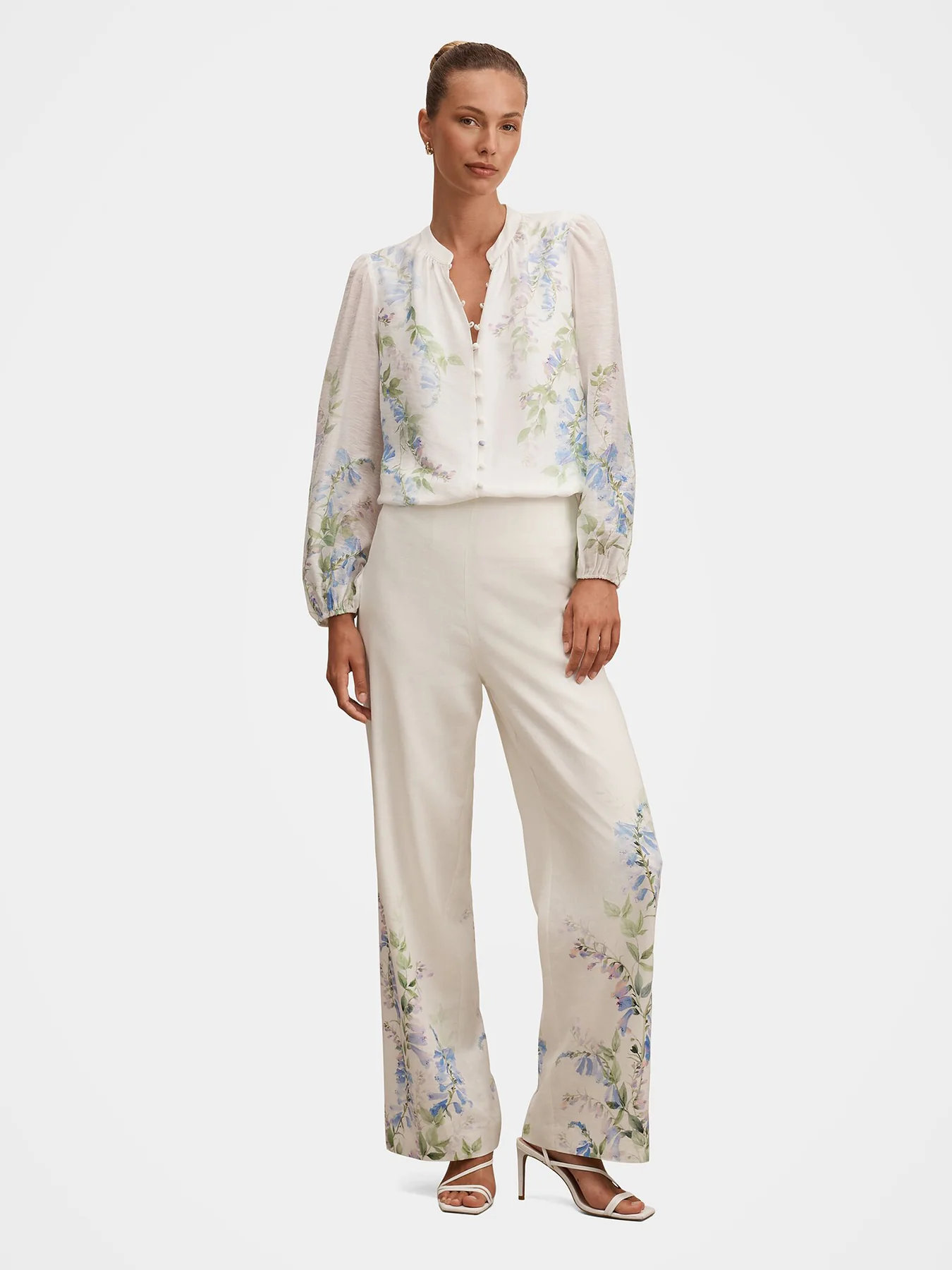Dove Floral Print Blouse White - Image 2