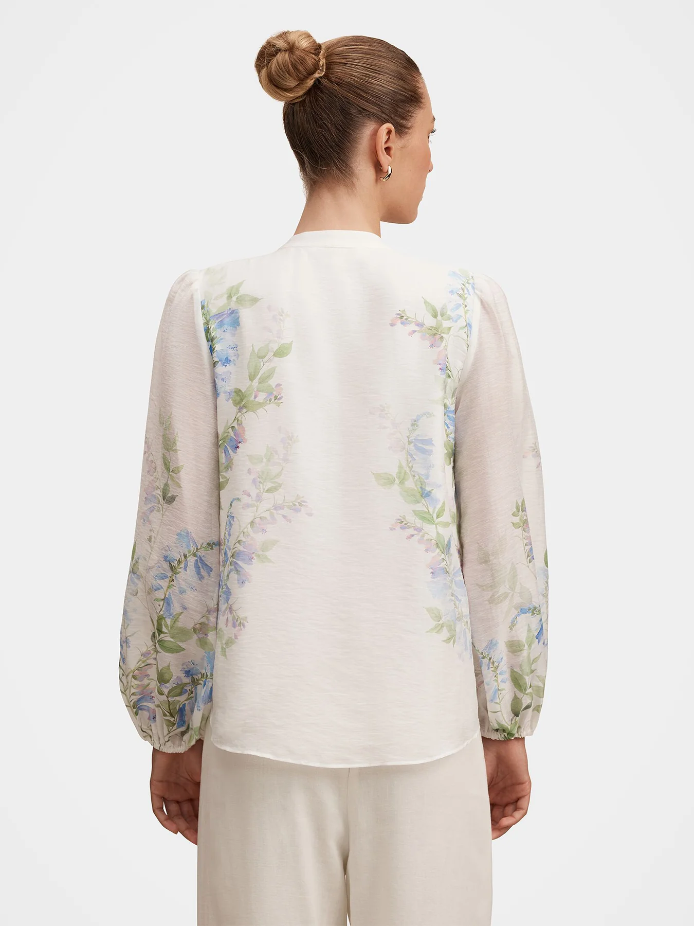 Dove Floral Print Blouse White - Image 3