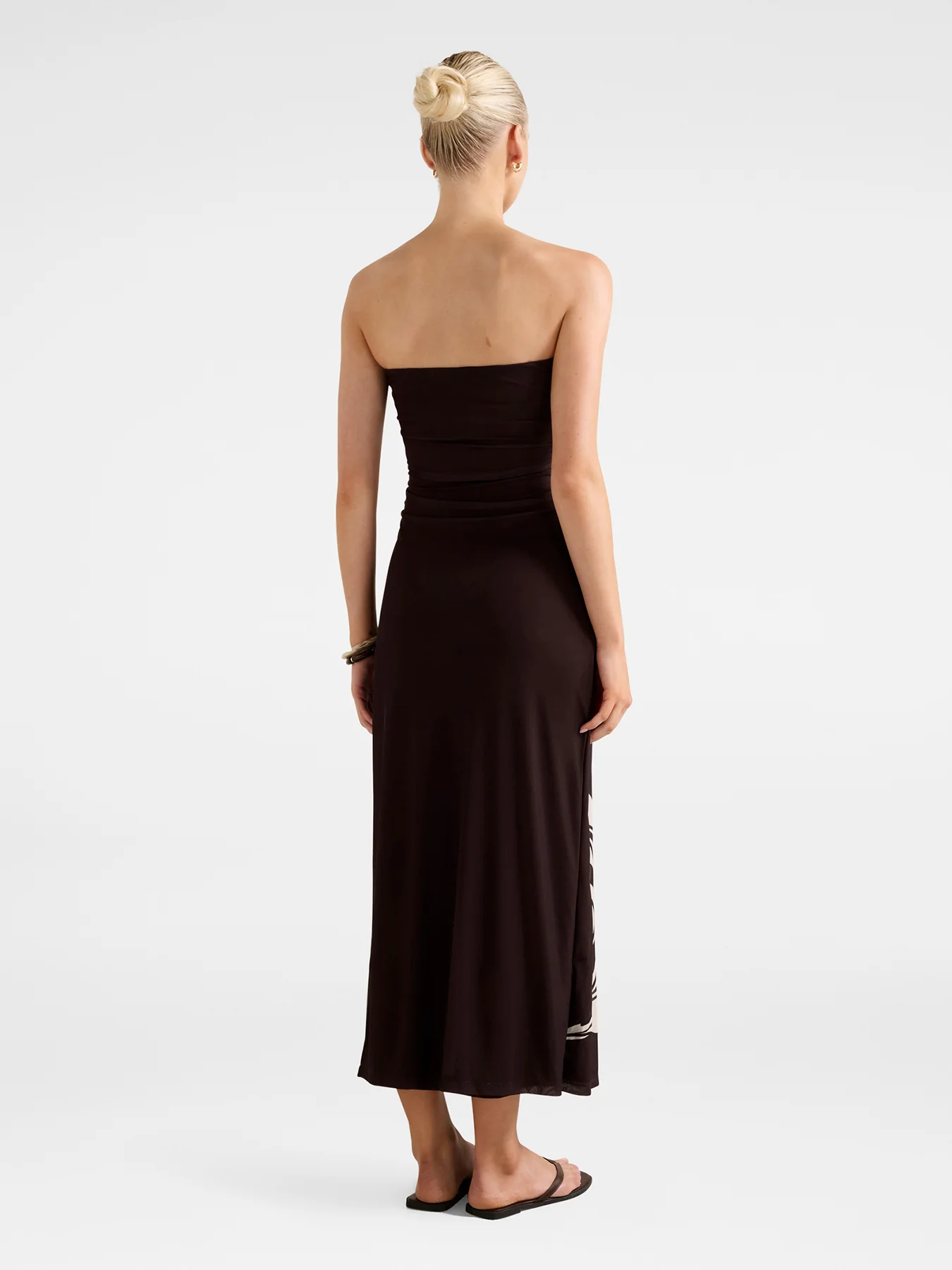 Mimi Mesh Ruched Midi Dress - Image 3