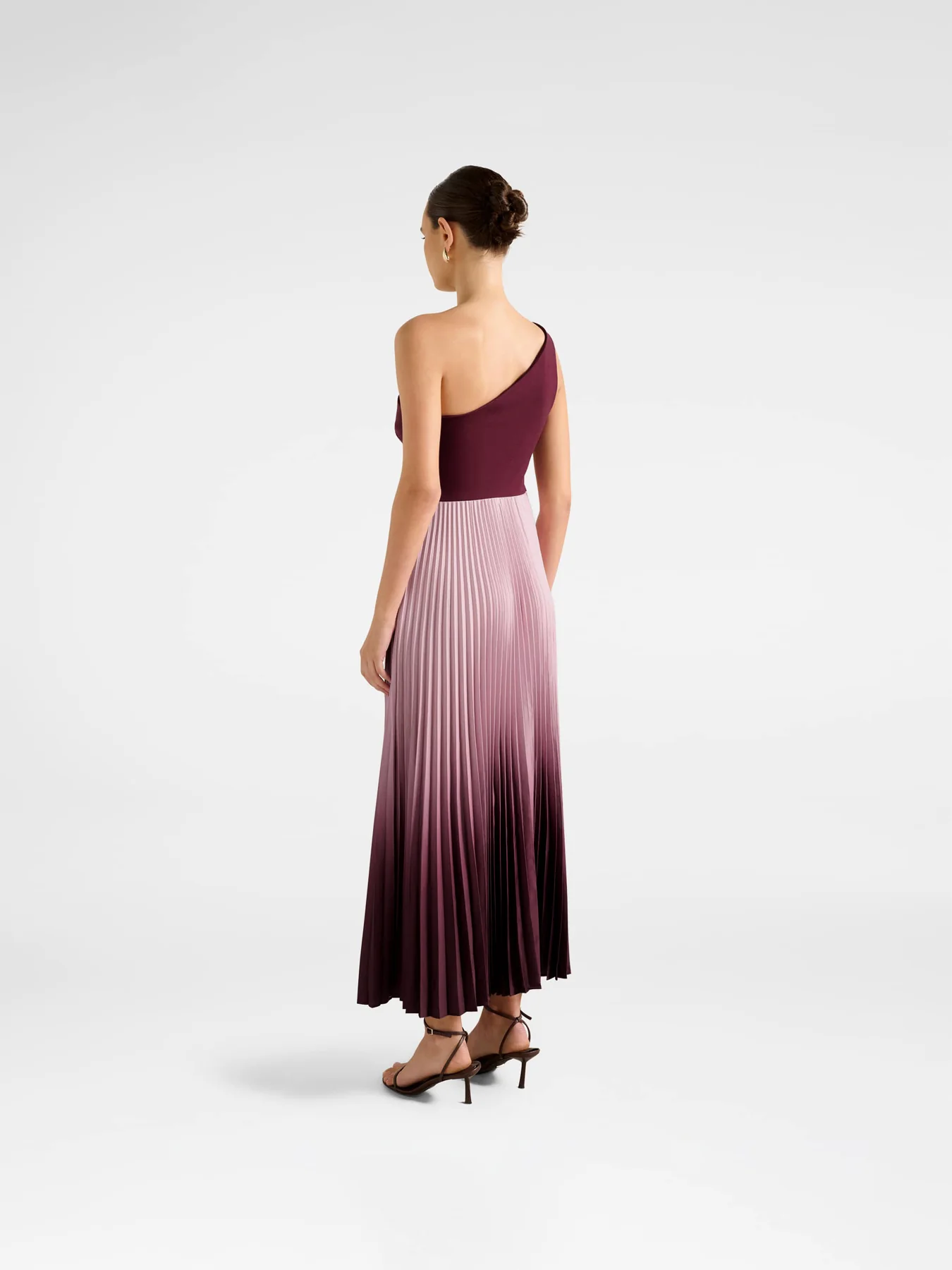 Olena One Shoulder Pleated Midi Dress - Image 3