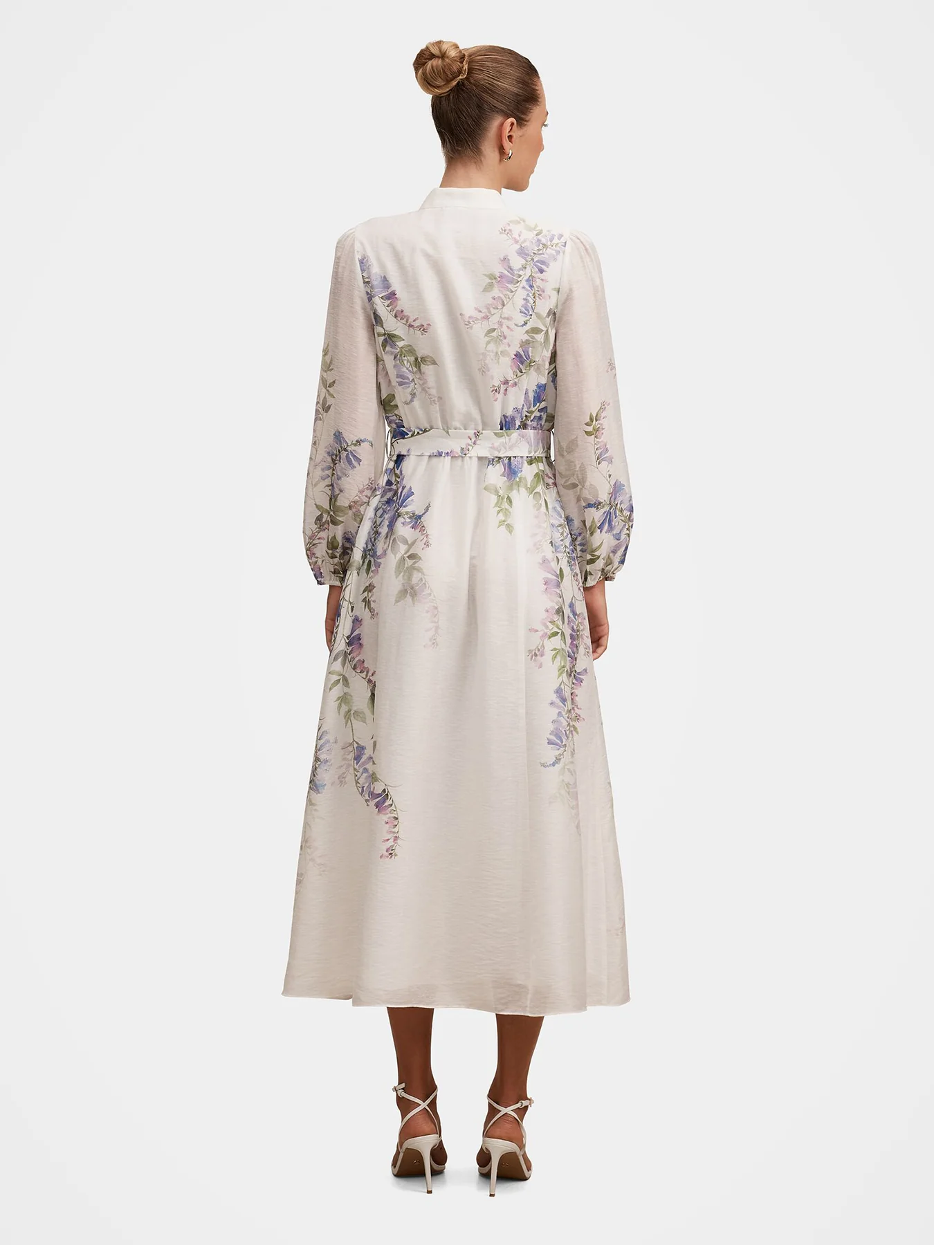 Sheridan Printed Midi Shirt Dress White - Image 3