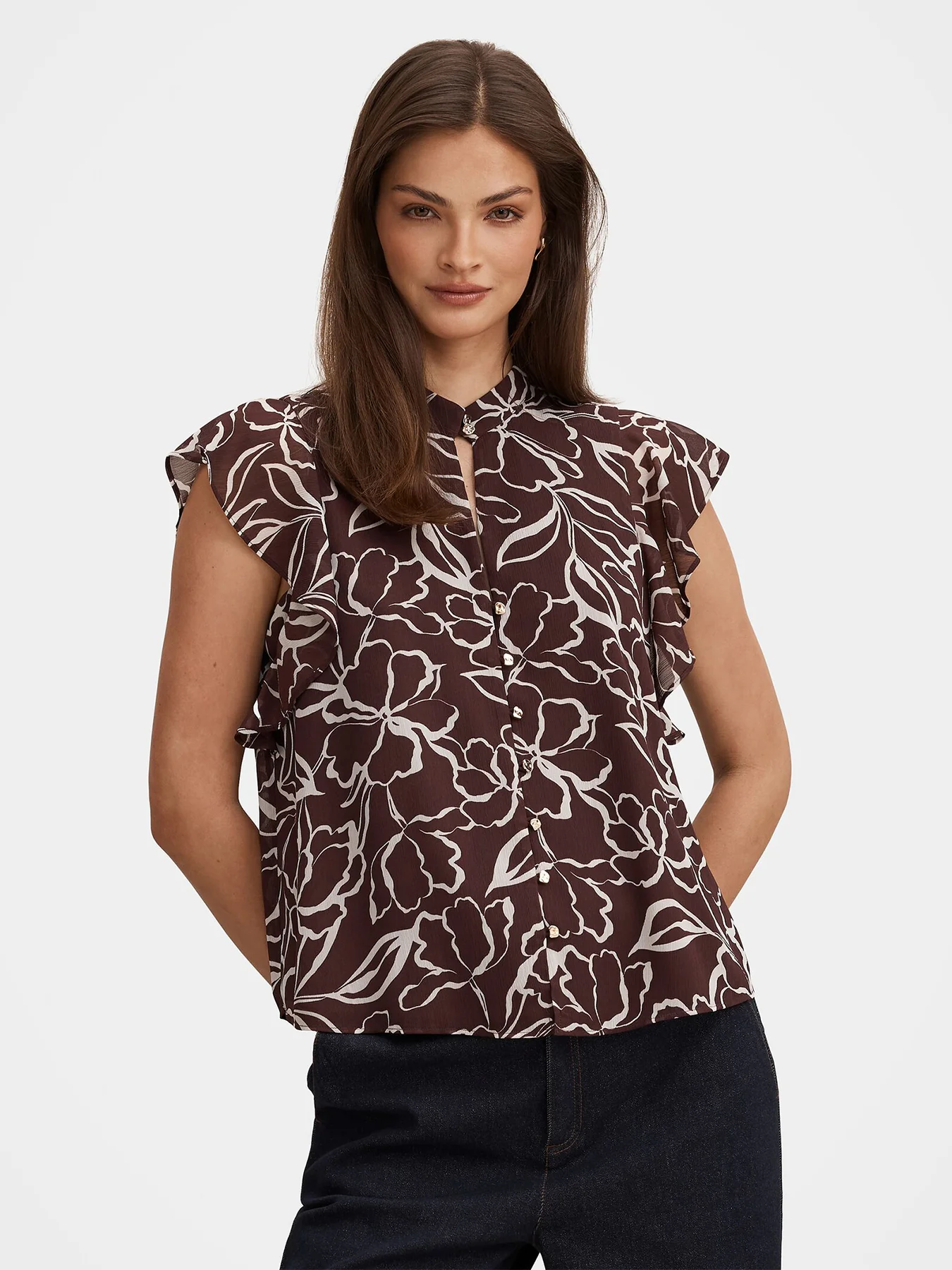Tullia Ruffle Sleeve Blouse Multi - Image 3
