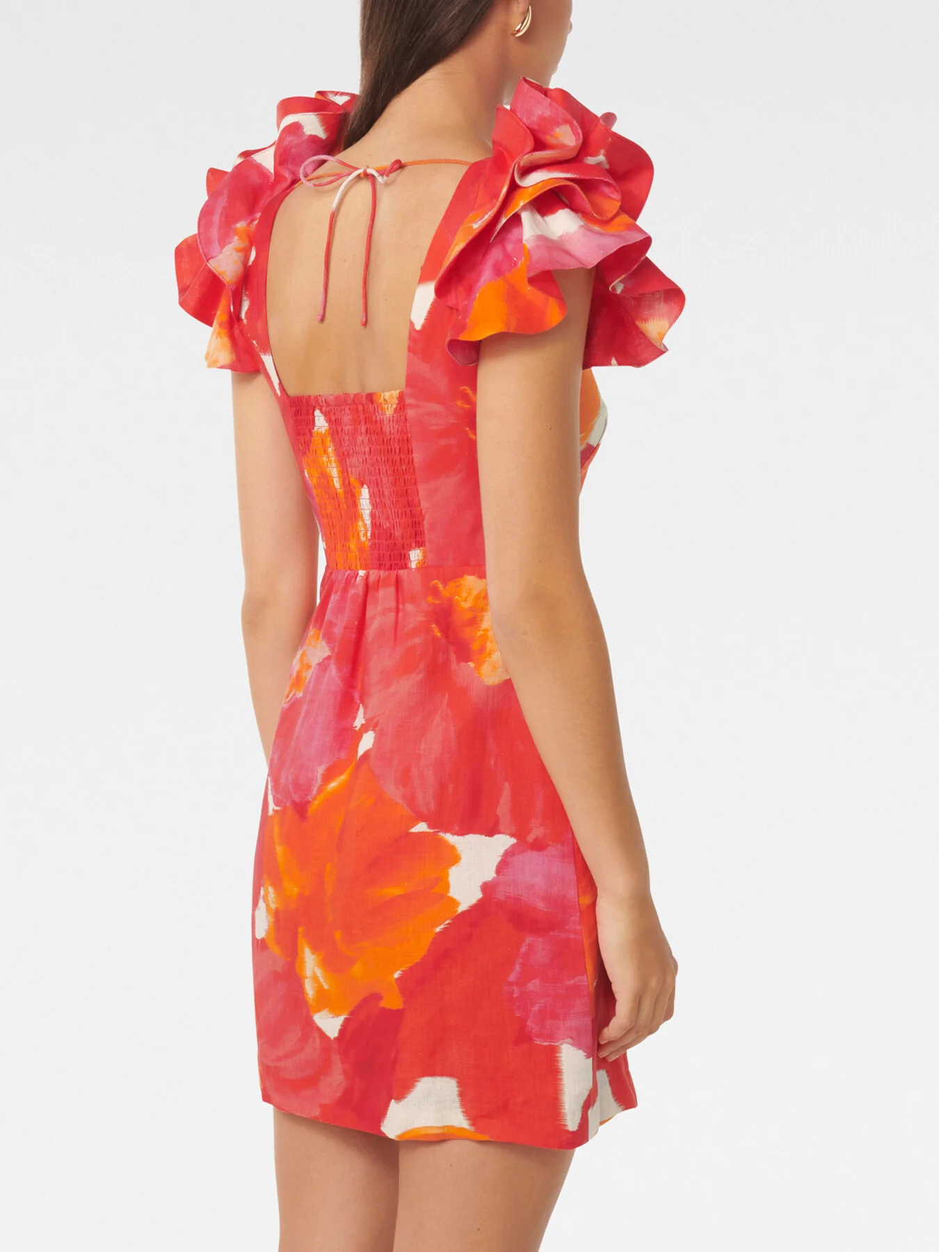 Mackenzie Ruffle Sleeves Mini Dress - Image 3