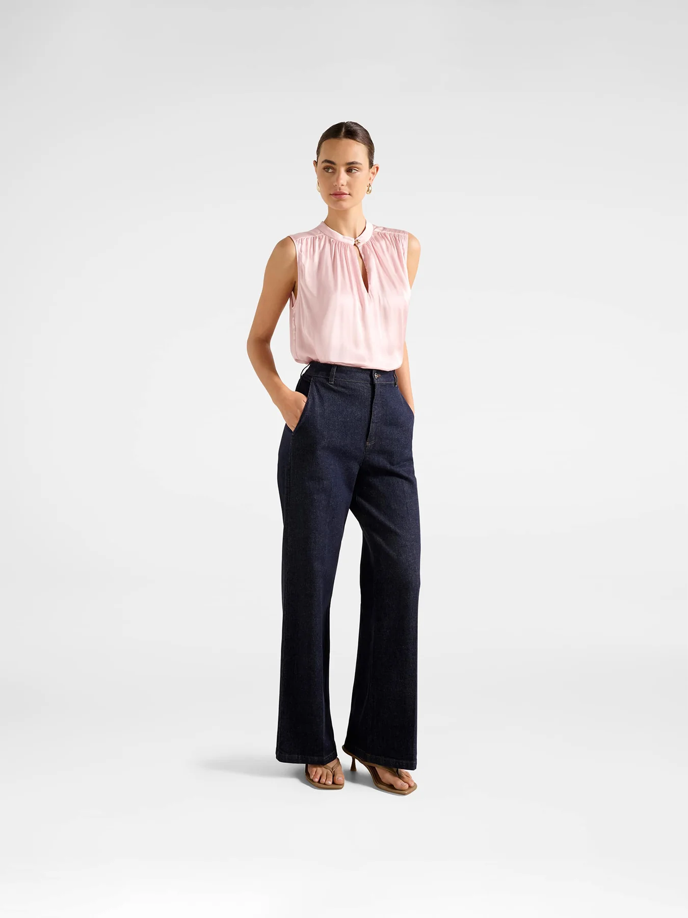Kourtney Sleeveless Blouse Pink - Image 2