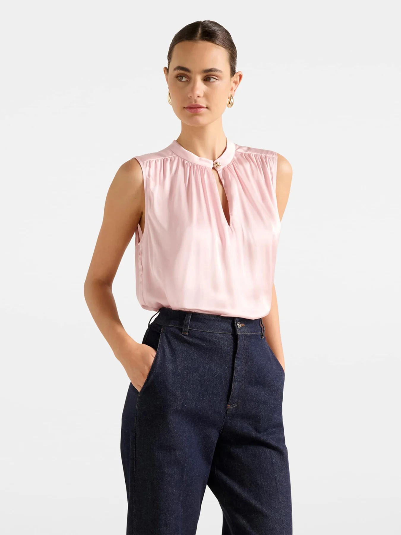 Kourtney Sleeveless Blouse Pink - Image 4