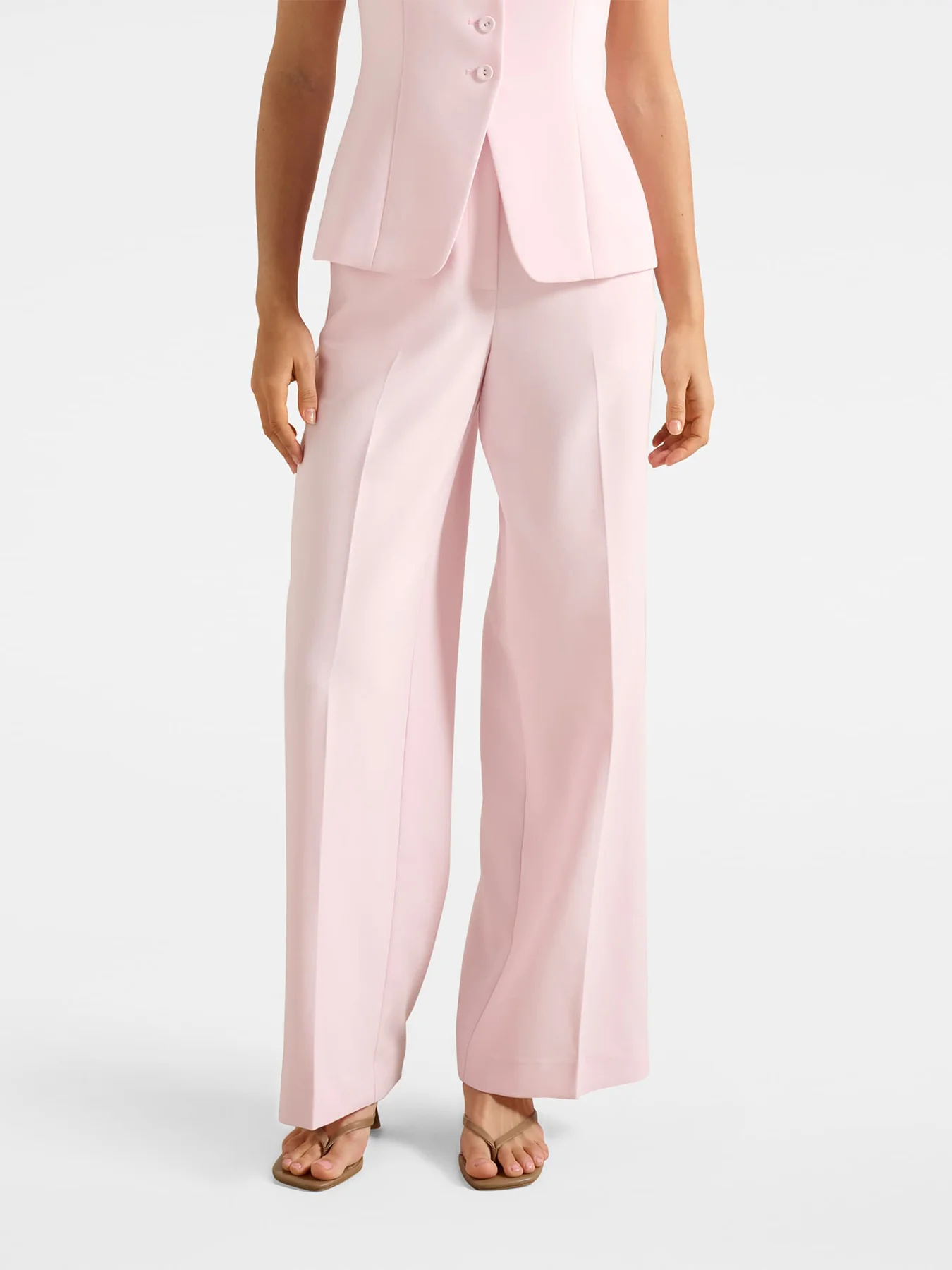 Lee Wide Leg Trousers Pink - Image 4