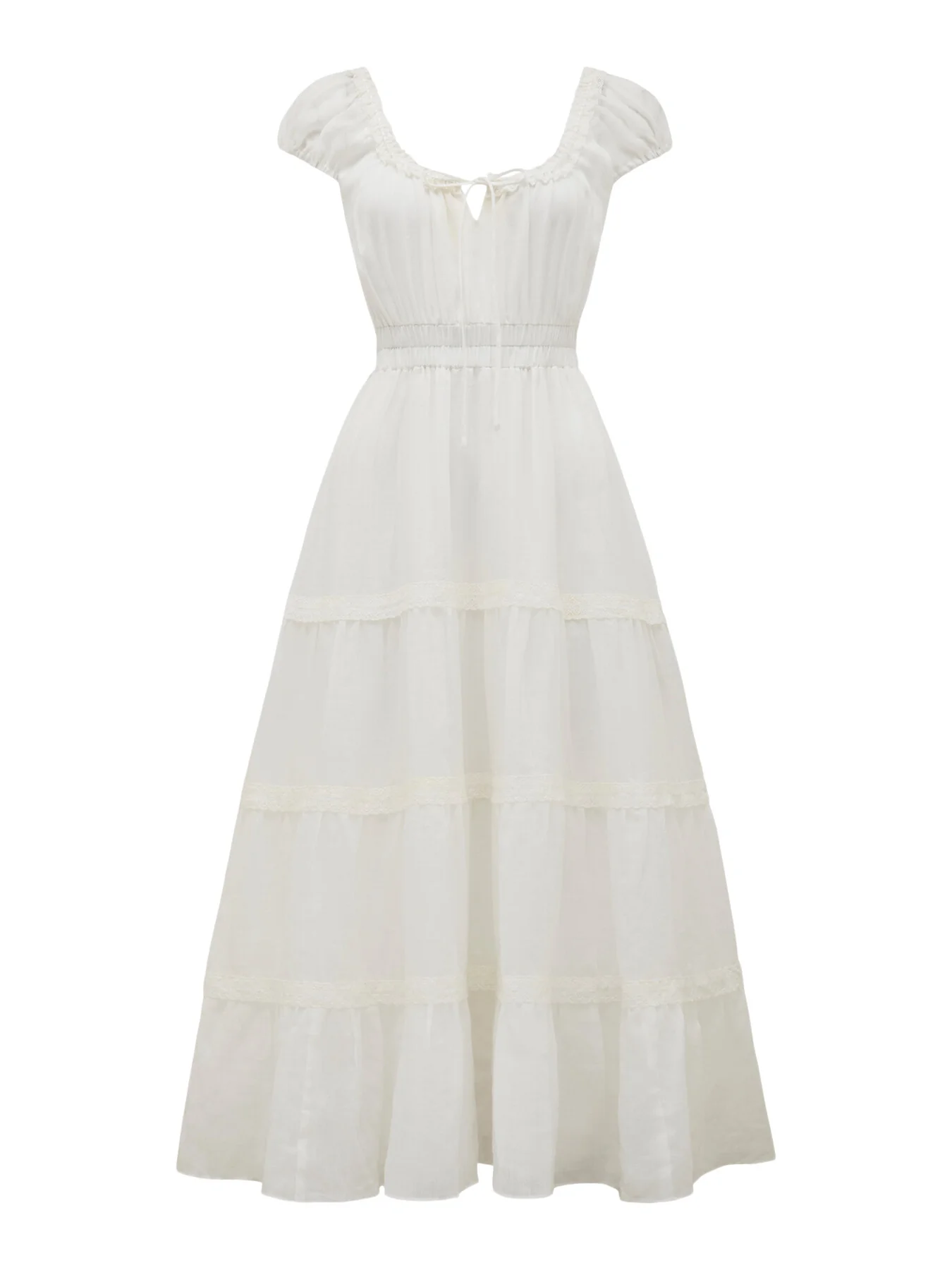Tuscany Trim Detail Midi Dress