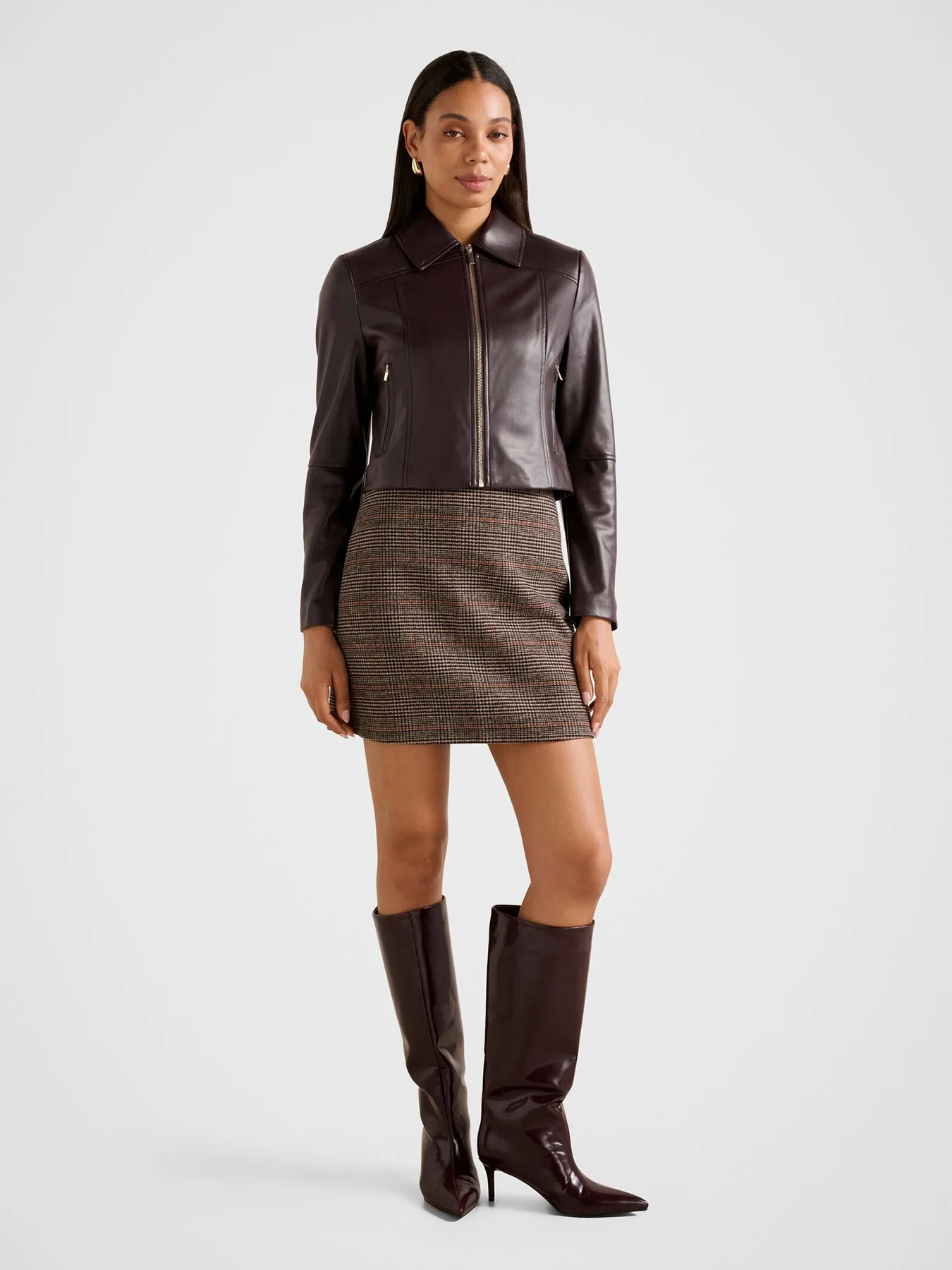 Addison Vegan Leather Jacket Red - Image 2