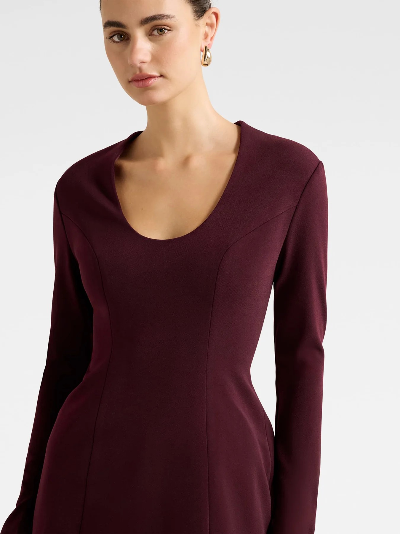 Ruby Structured Mini Dress Red - Image 5
