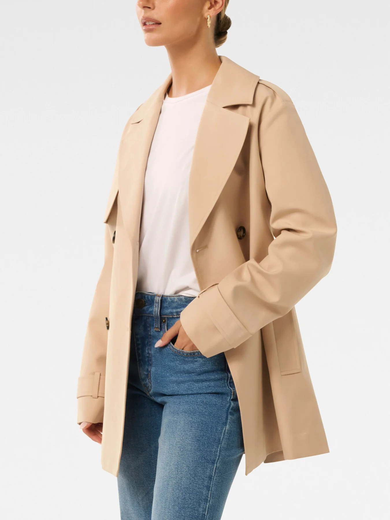 Rhea Petite Water Resistant Trench Coat - Image 6