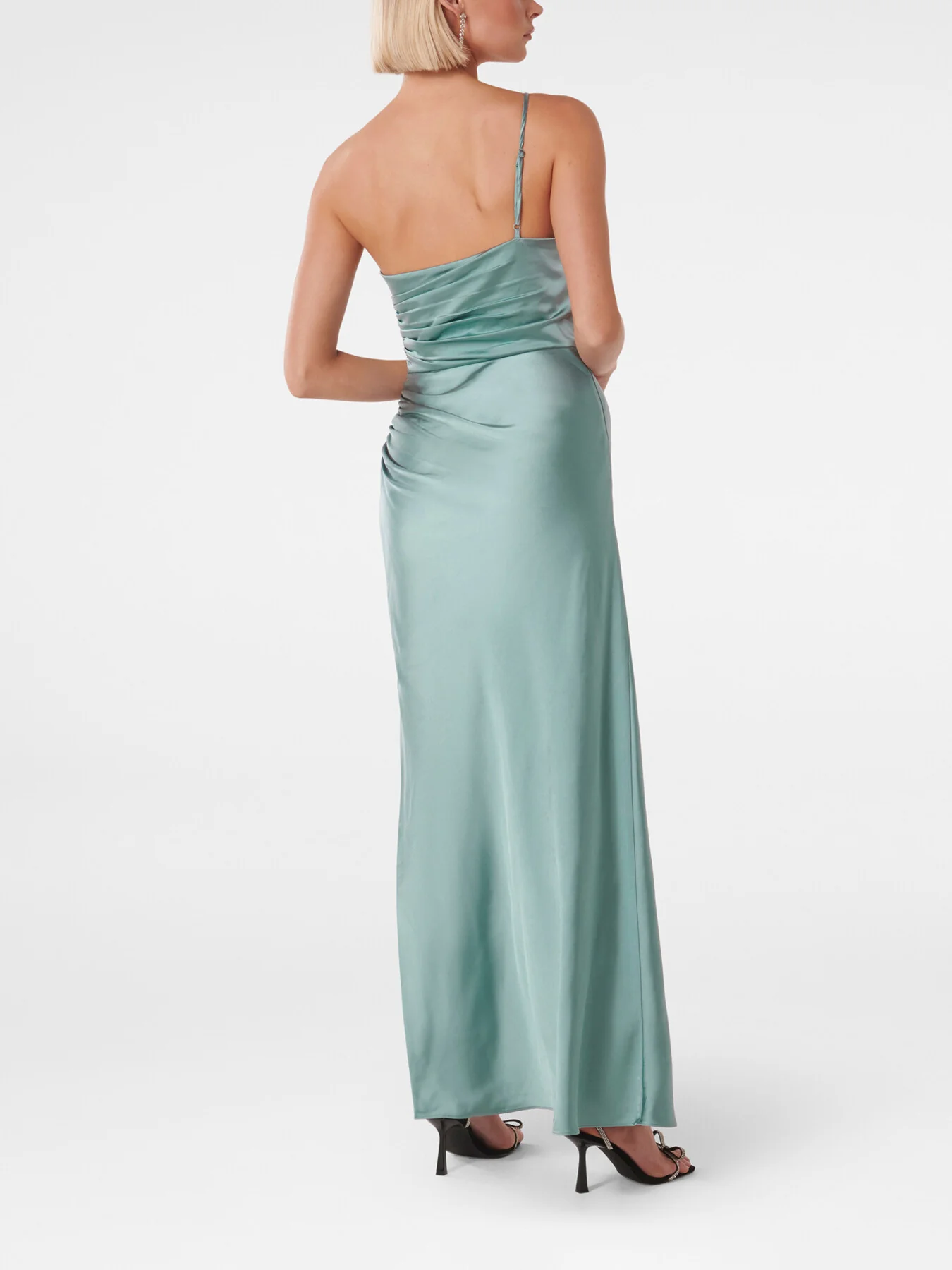Kelly One Shoulder Satin Maxi - Image 3