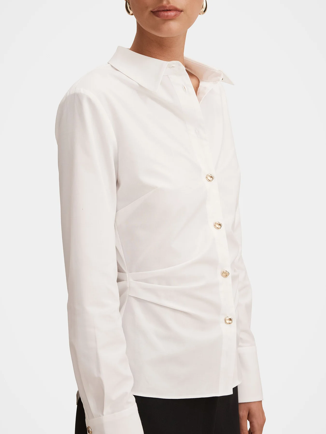 Ange Slim Fitted Shirt Porcelain - Image 3