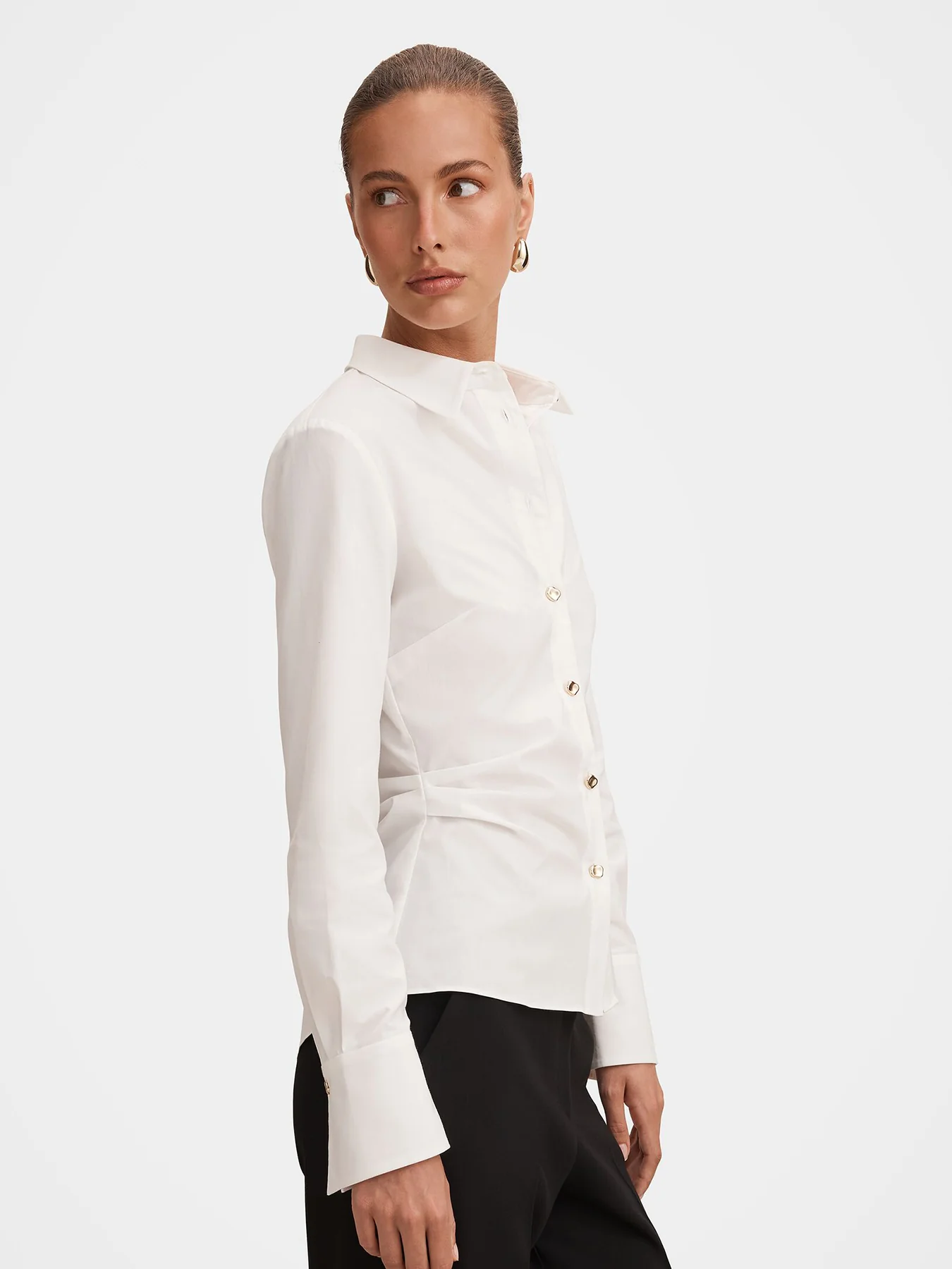 Ange Slim Fitted Shirt Porcelain - Image 4