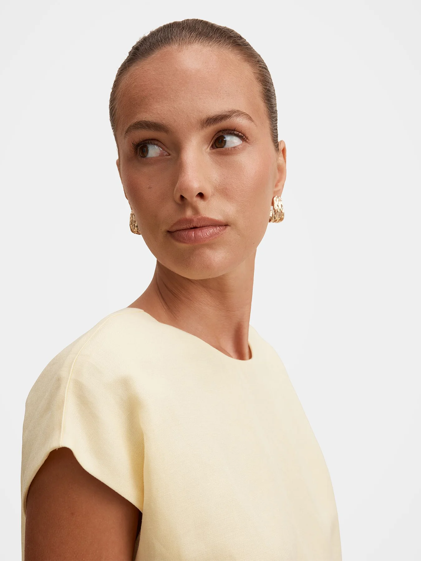 Georgina Bubble Hem Top Yellow - Image 5