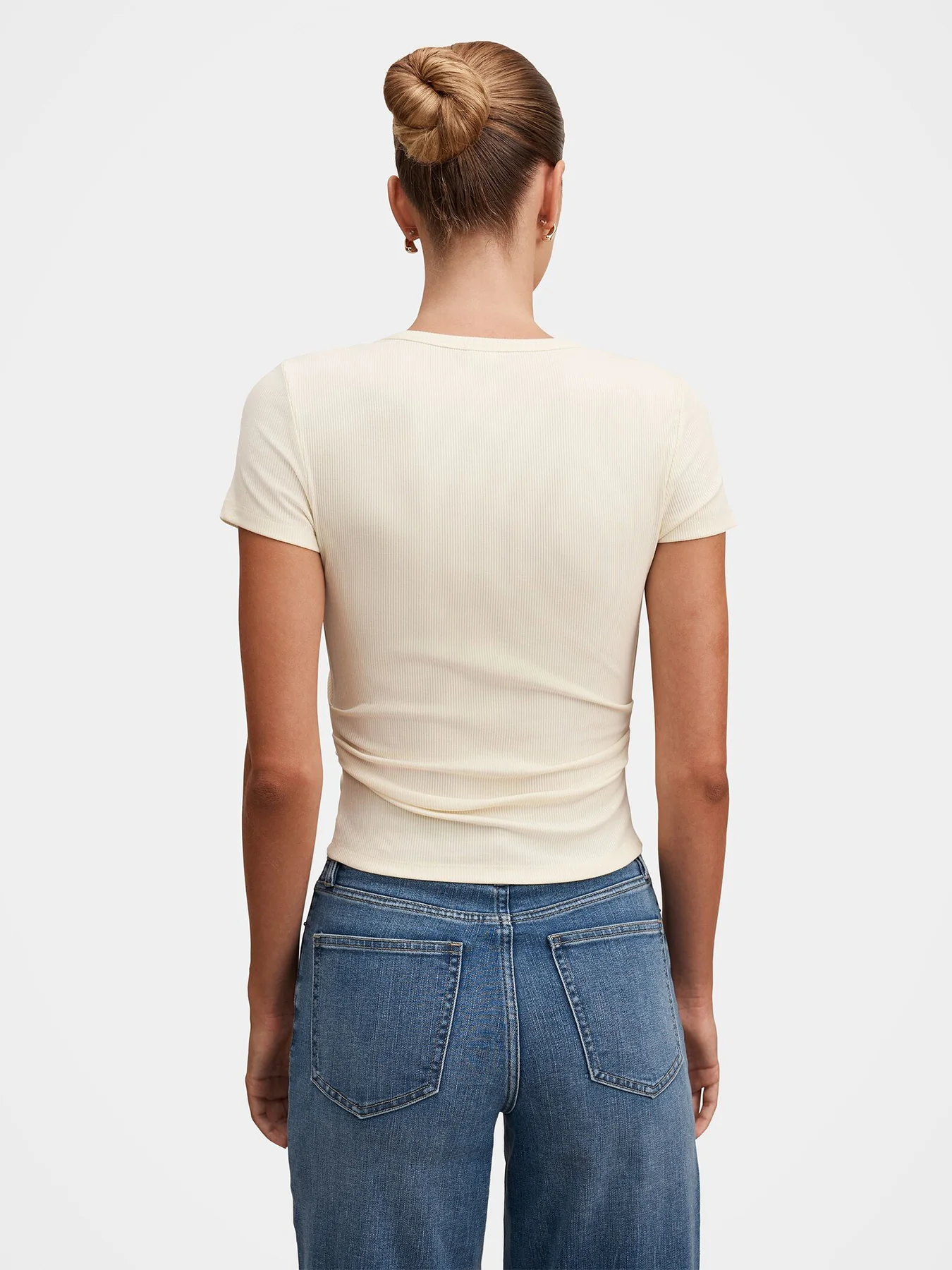 Kelly Tuck Detail T-Shirt Yellow - Image 3
