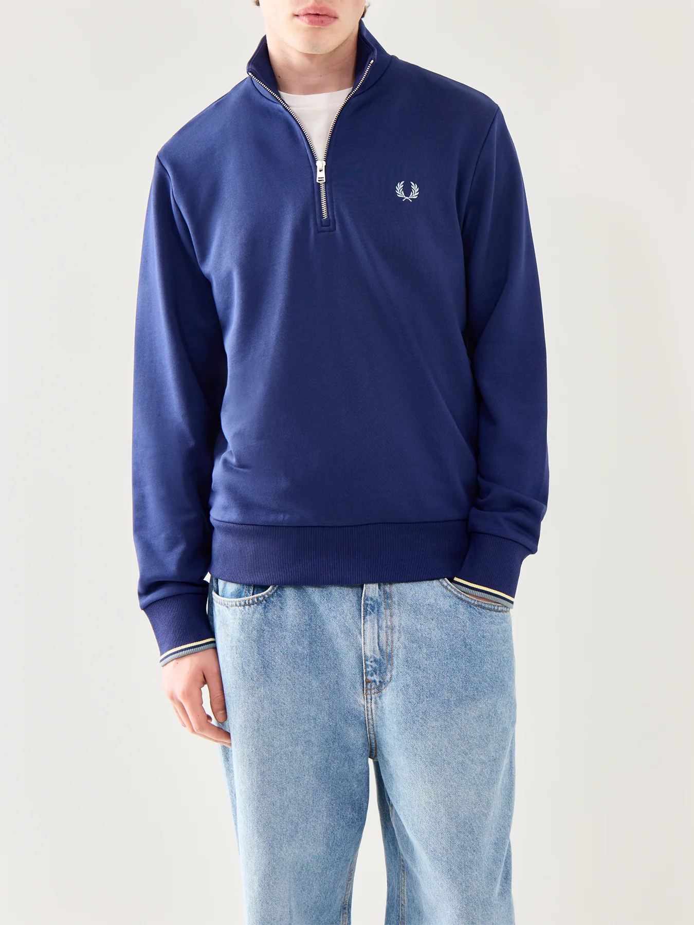 Half Zip Sweatshirt Navy - Image 4