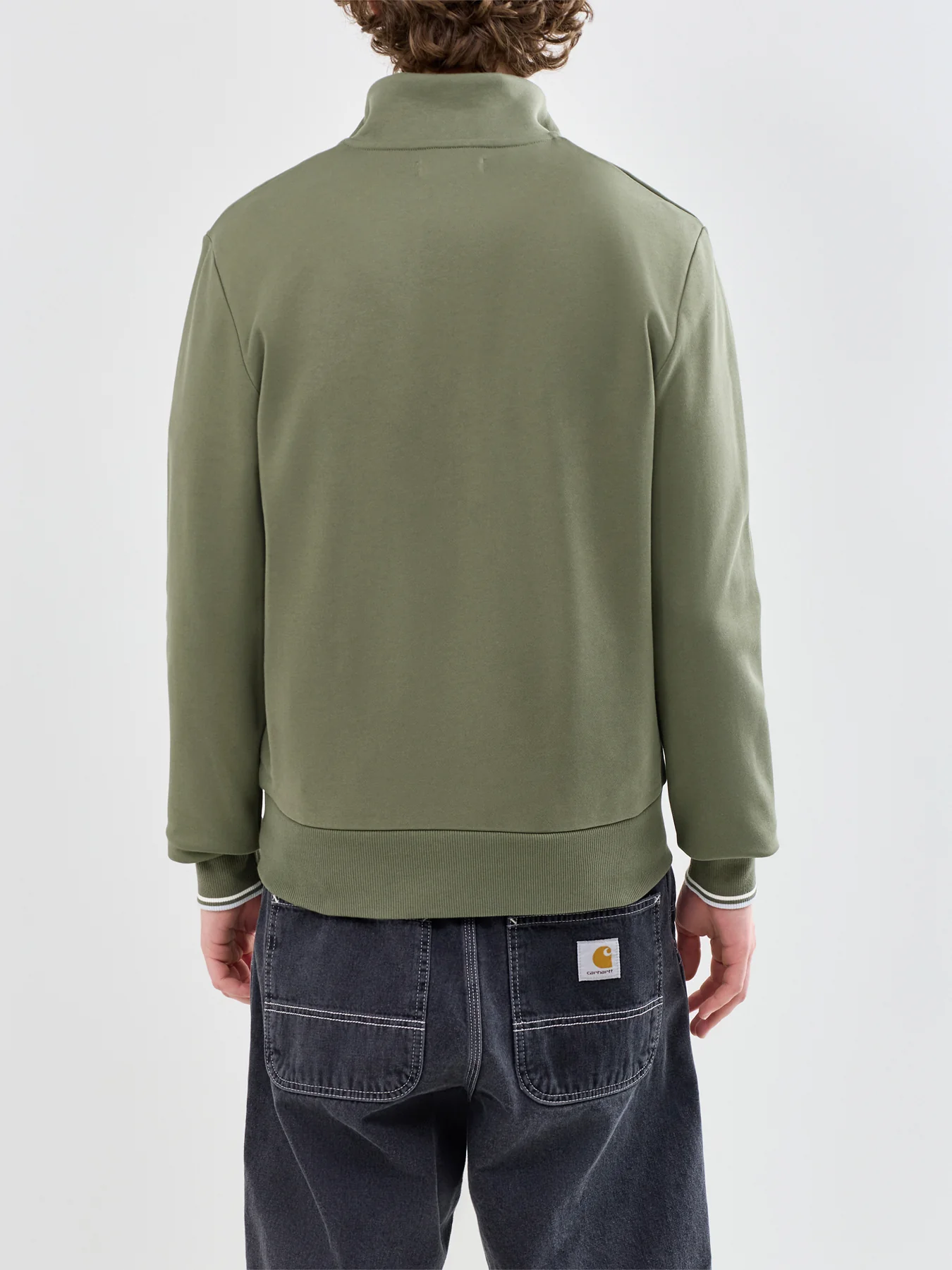 Half Zip Sweatshirt Olive - Image 5