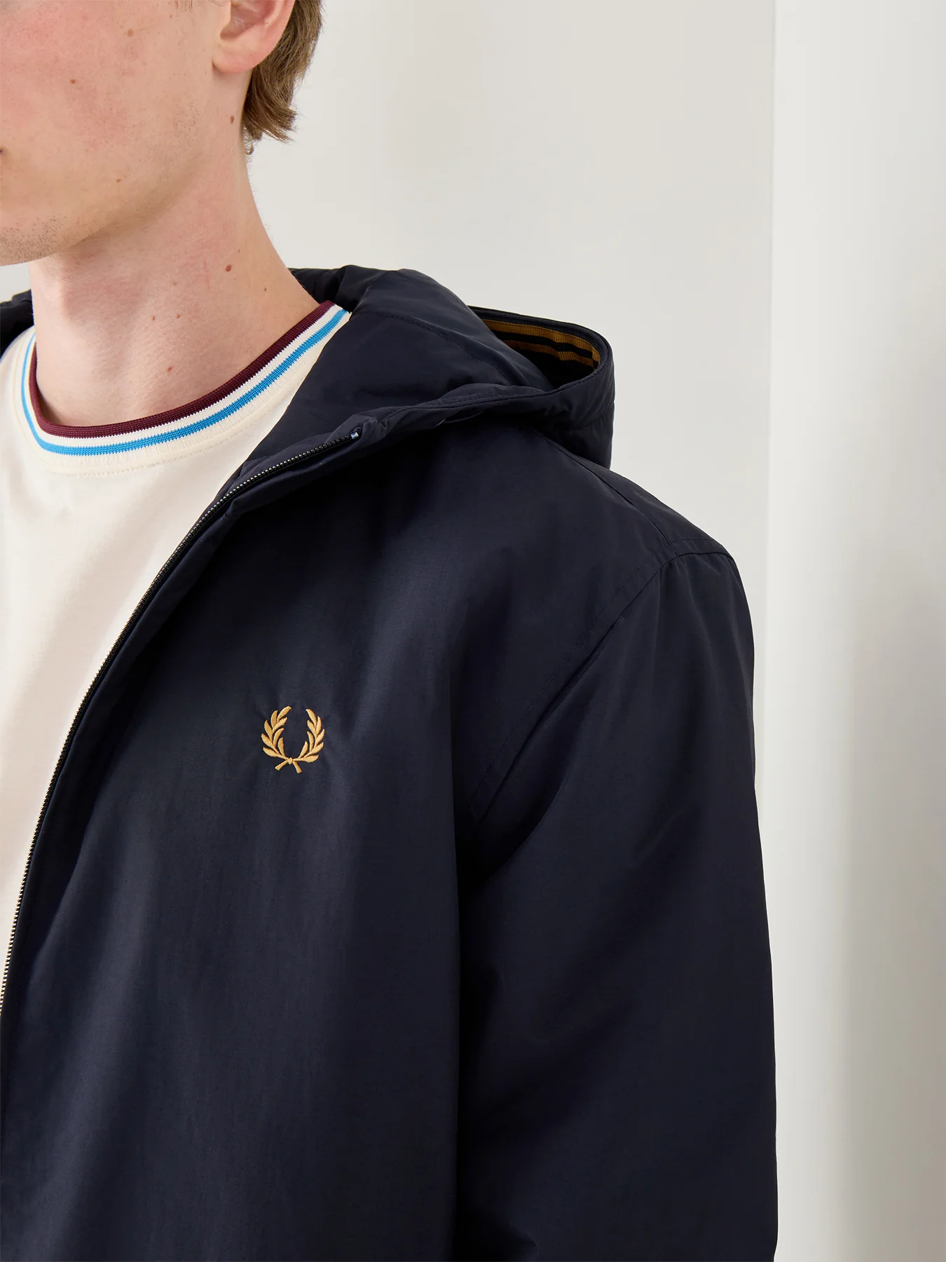 Hooded Brentham Jacket Navy - Image 3