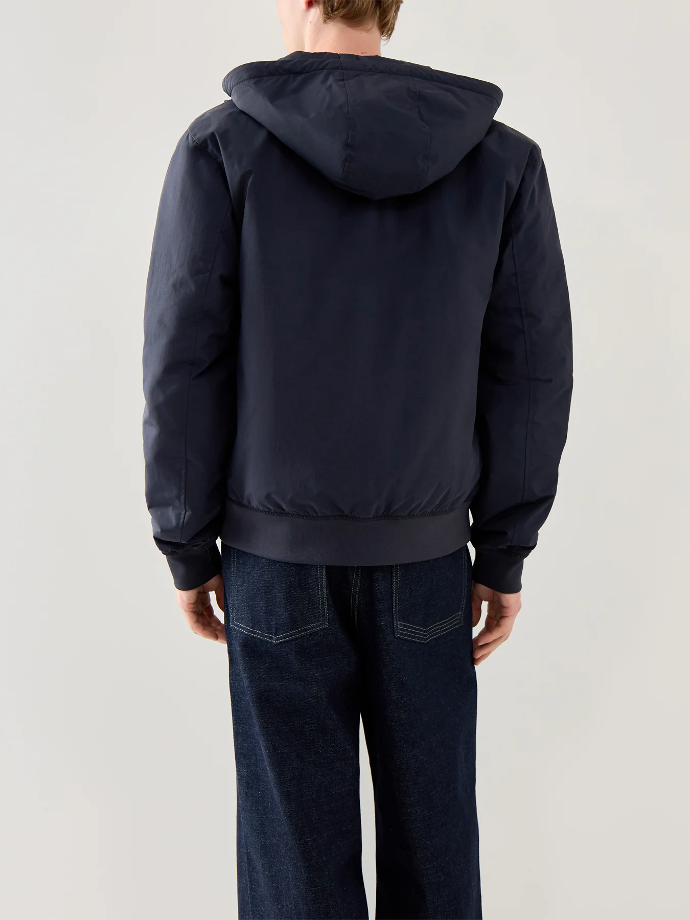 Hooded Brentham Jacket Navy - Image 5
