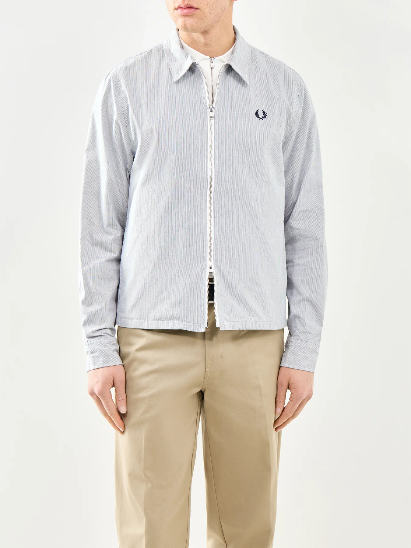 Seersucker Overshirt White - Image 4